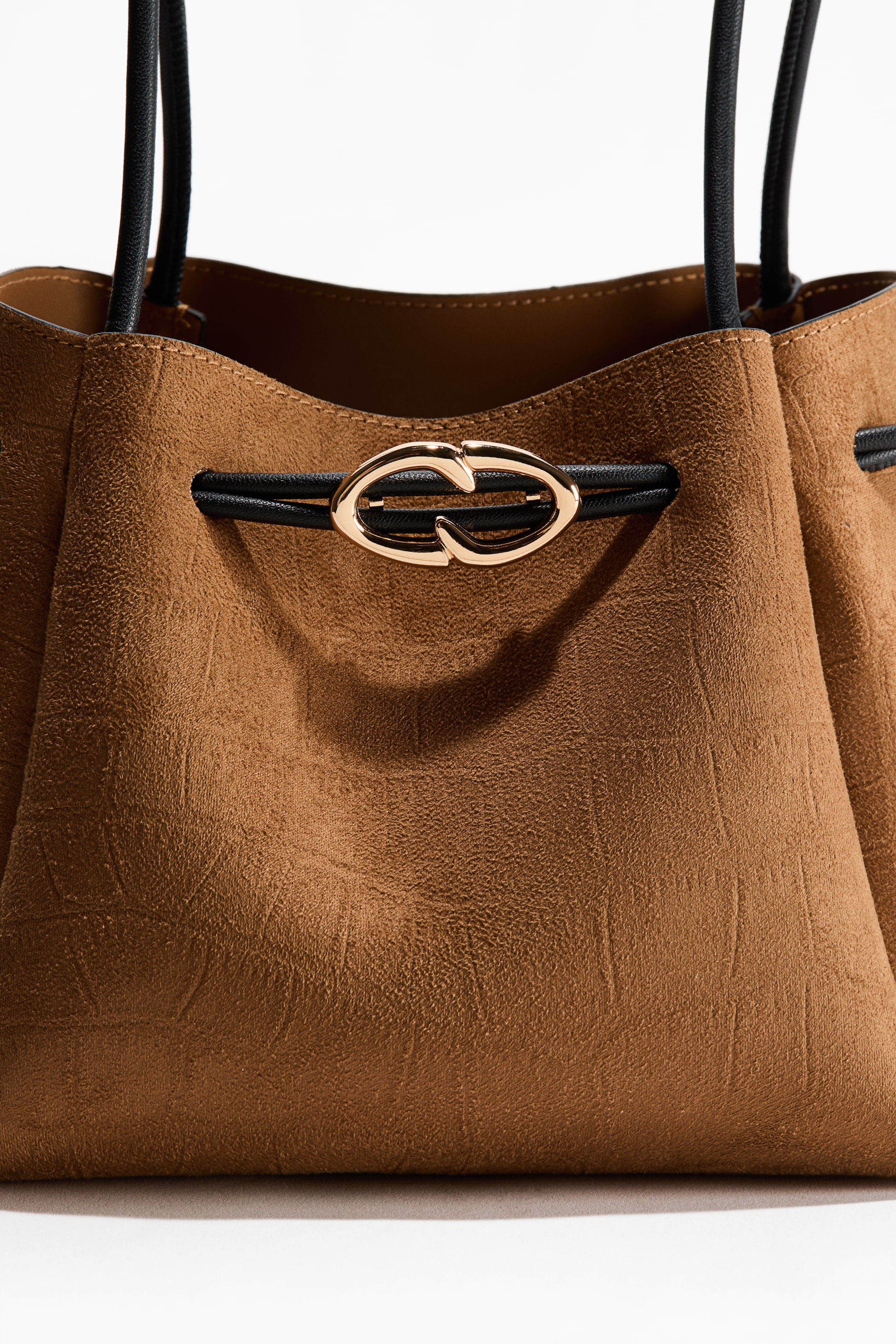 View larger image: Drawstring-detail shoulder bag - Brown - Ladies | H&M SG 8