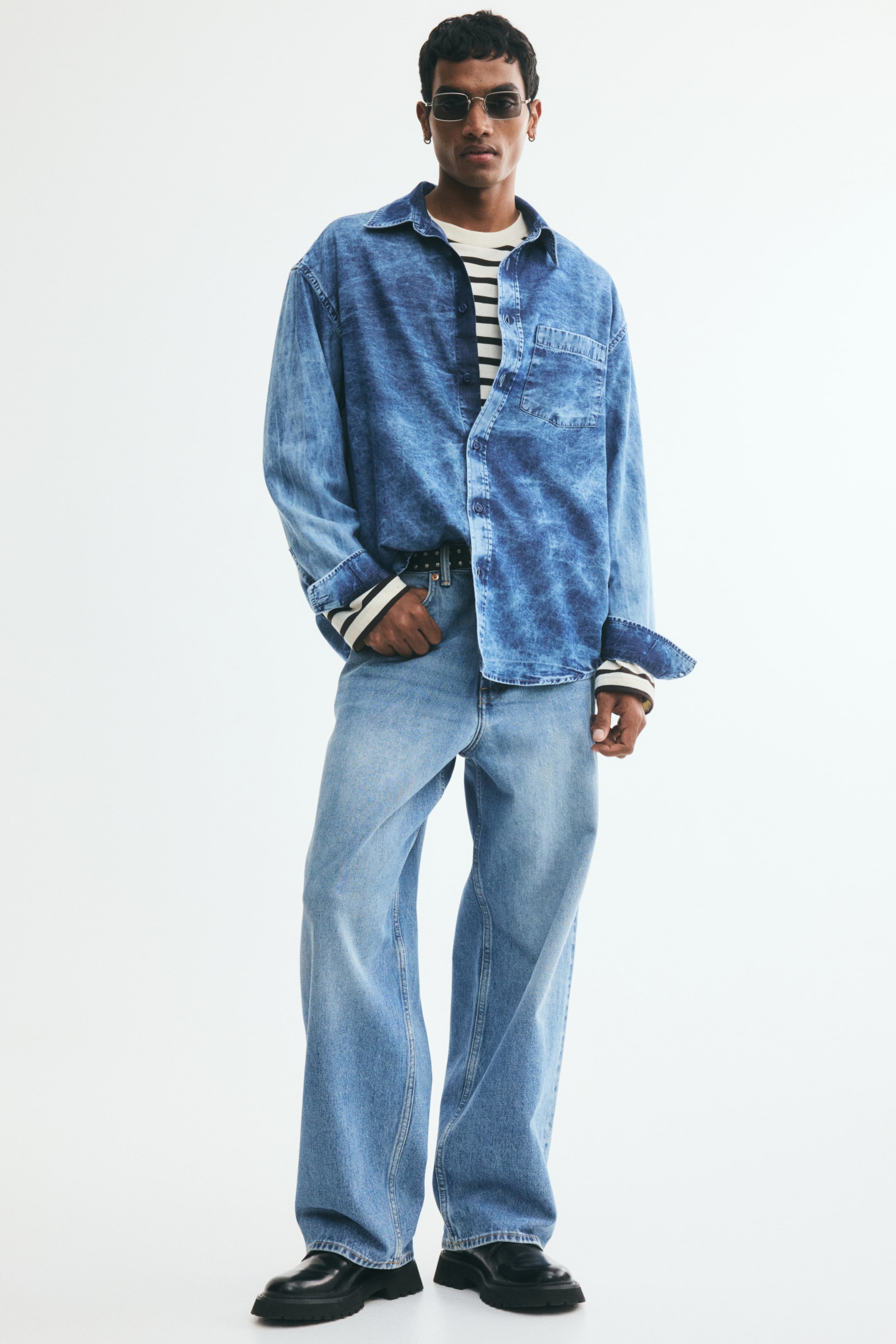 Relaxed-Fit Washed Denim Shirt