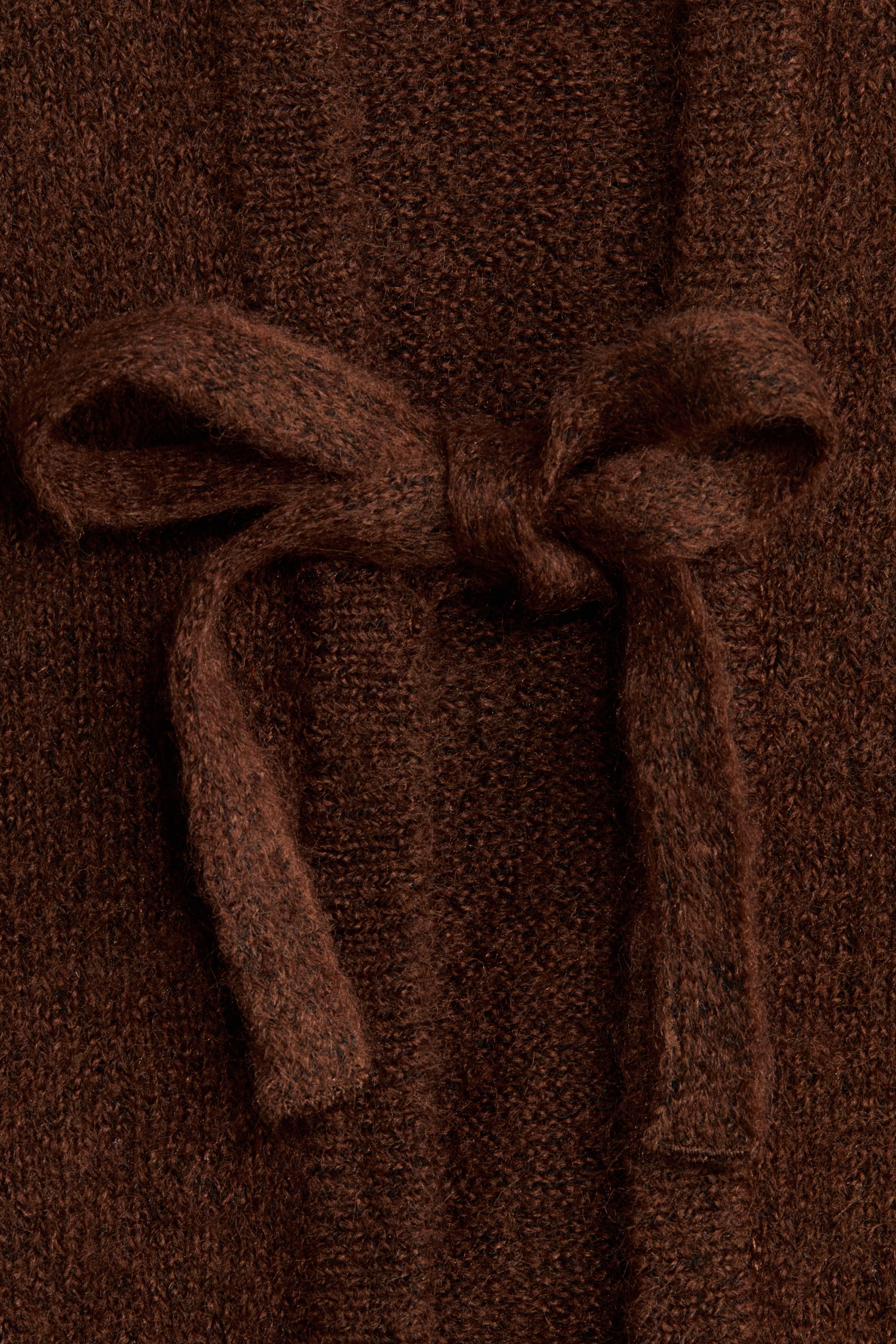 拡大画像を表示: タイフロントカーディガン - ダークブラウン - レディース | H&M JP 2