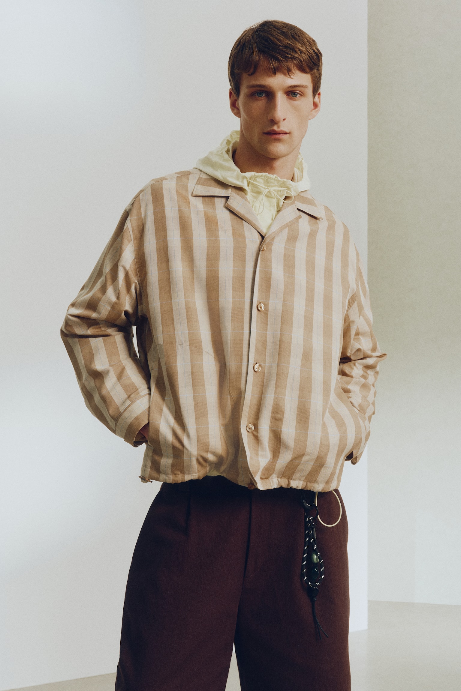 Overshirt - Beige/quadri - 1