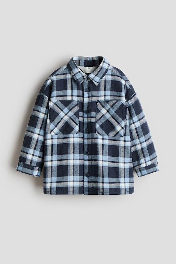 Детские топы H&M Lined Flannel Overshirt