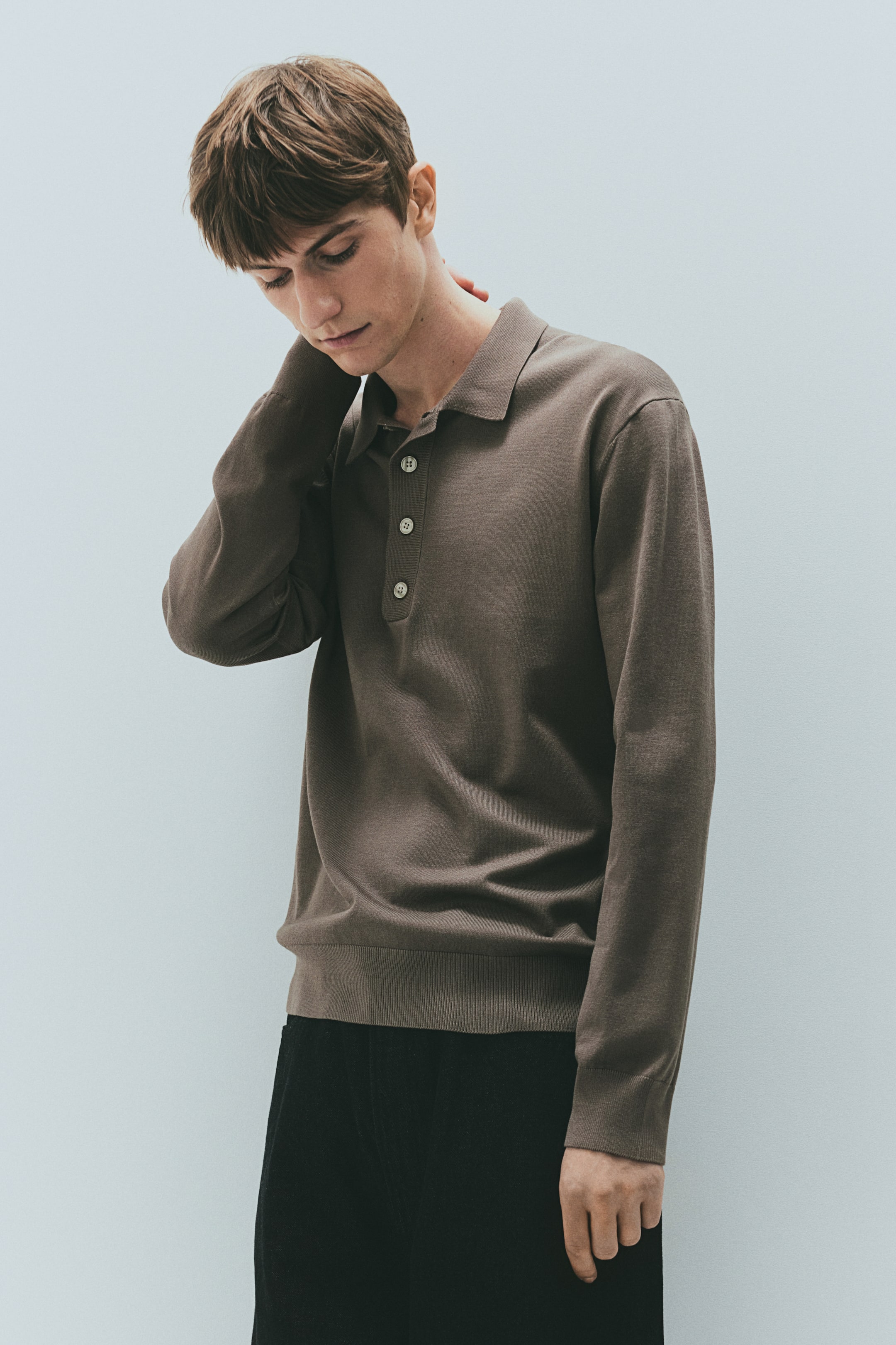 Regular Fit Fine-Knit Polo Shirt