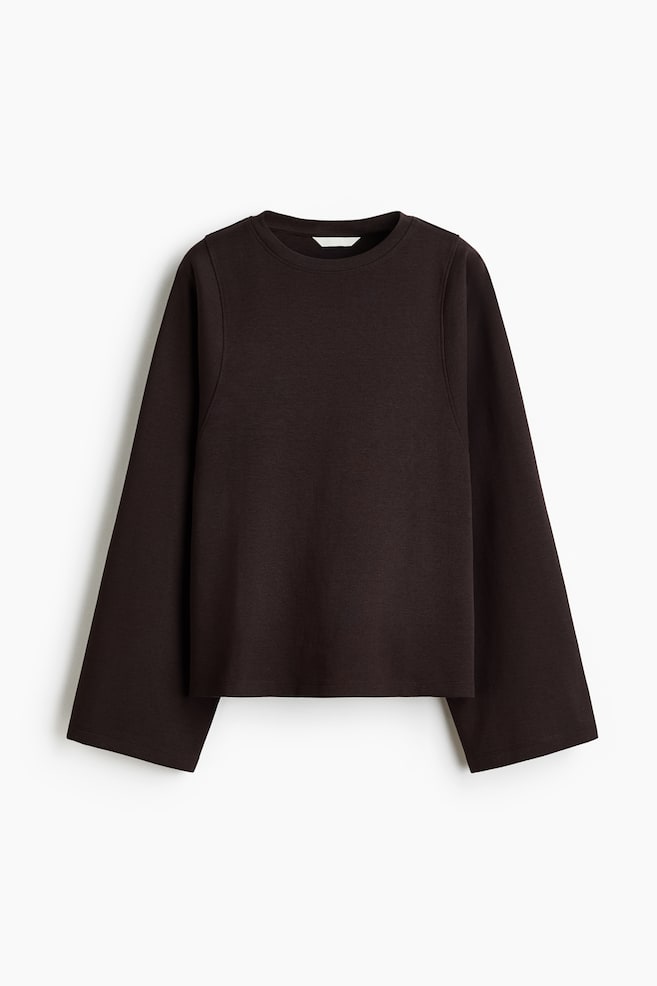 Oversized Interlock Top - Dark brown - 1