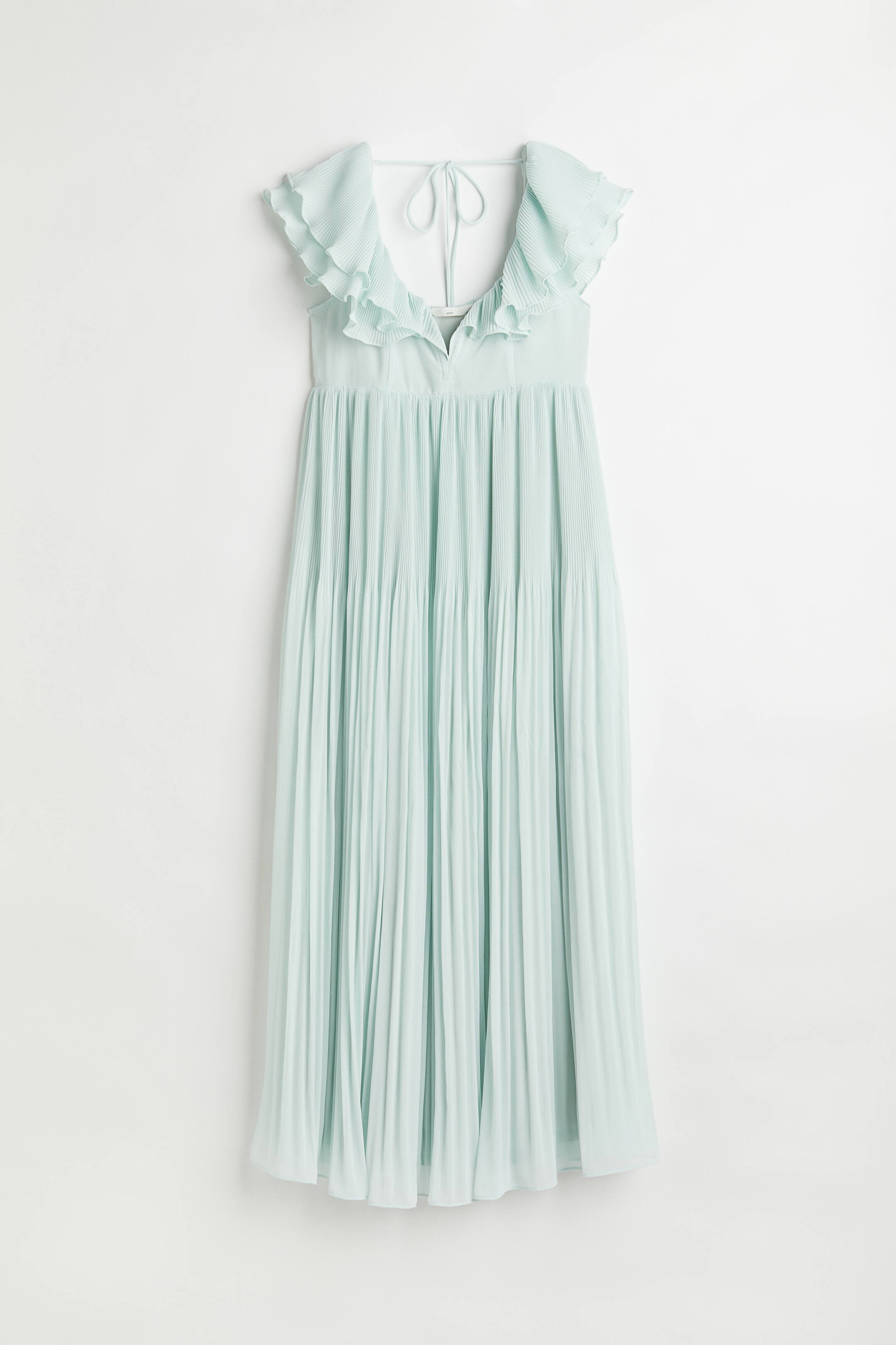 View larger image: MAMA Pleated chiffon dress - Mint green - Ladies | H&M 1