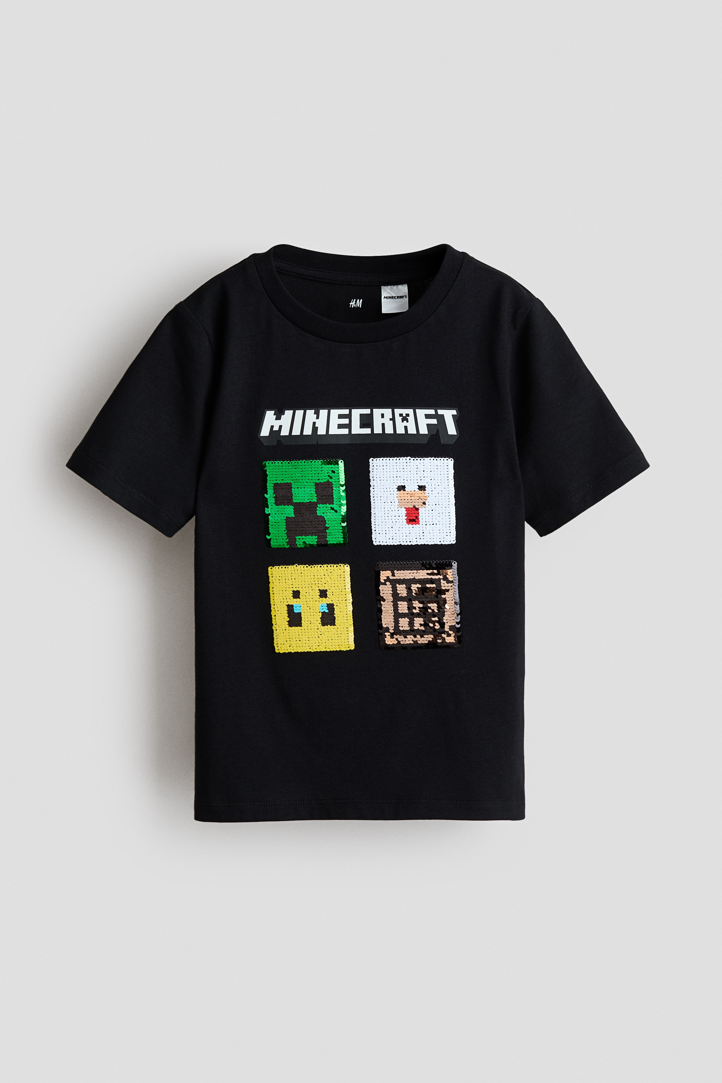 Printed T-shirt - ブラック／Minecraft/ホワイト／Minecraft