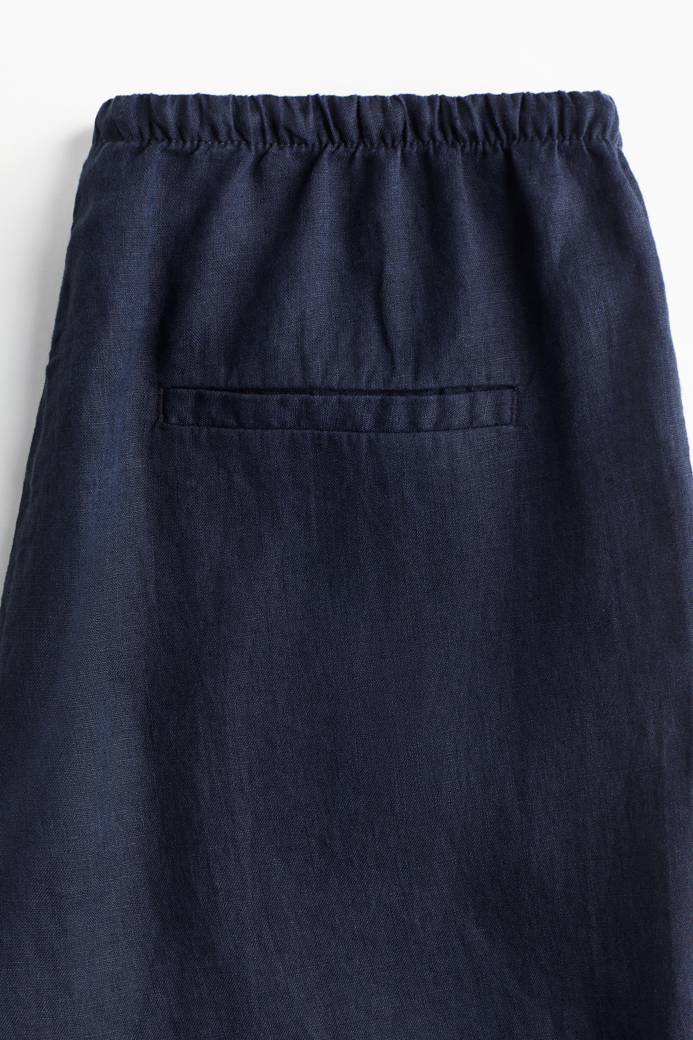 Linen drawstring trousers