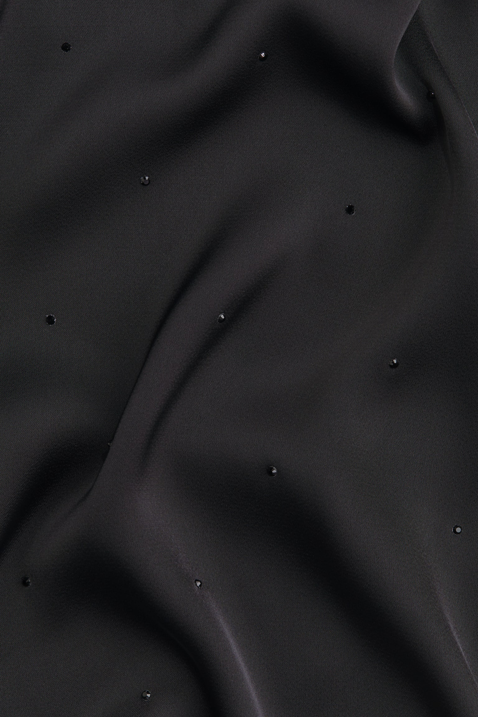 Camisa de pijama en satín con decoraciones - Negro/Blanco/Rojo oscuro - 6