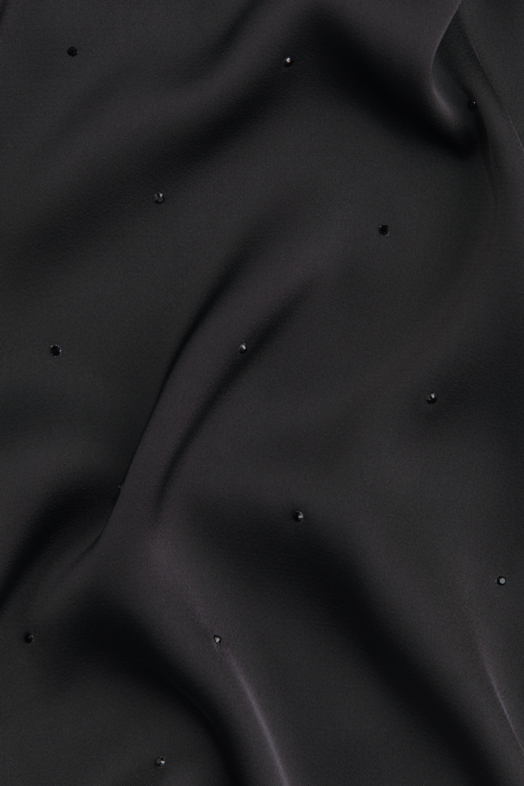 Grotere afbeelding bekijken: Satijnen pyjamajasje met decoraties - Zwart - DAMES | H&M NL 6