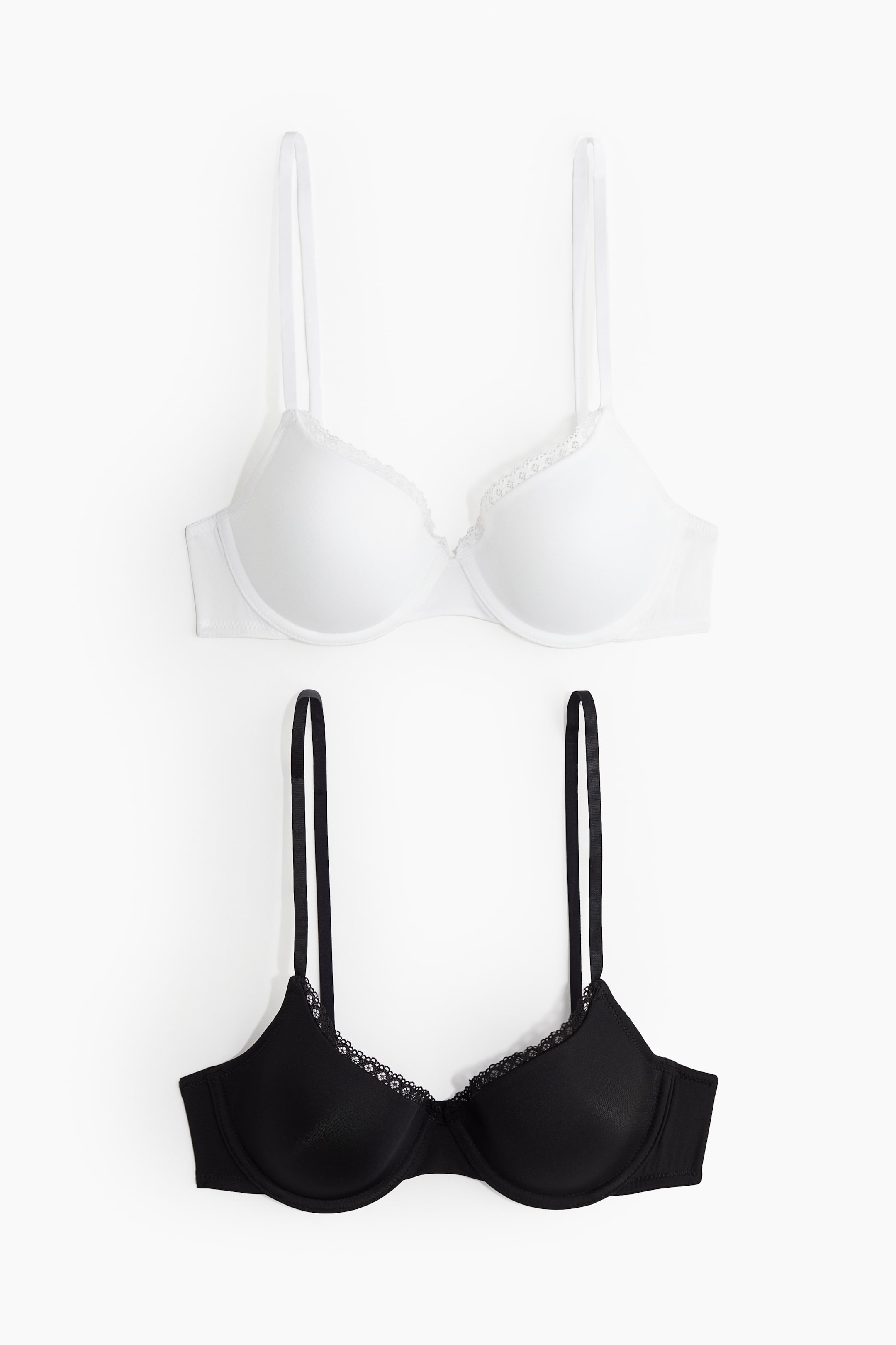 2-pack Sostenes con varillas y relleno - Blanco/Negro - Ladies | H&M MX