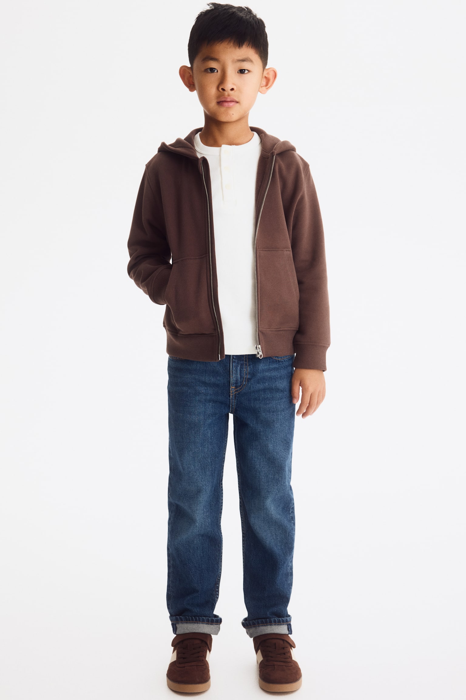 Relaxed Fit Jeans - Dark denim blue/Light denim blue/Light denim blue/Denim blue/Denim blue - 1