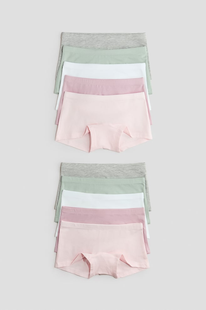 10-pack boxer briefs - Light green/White/Light pink - 1