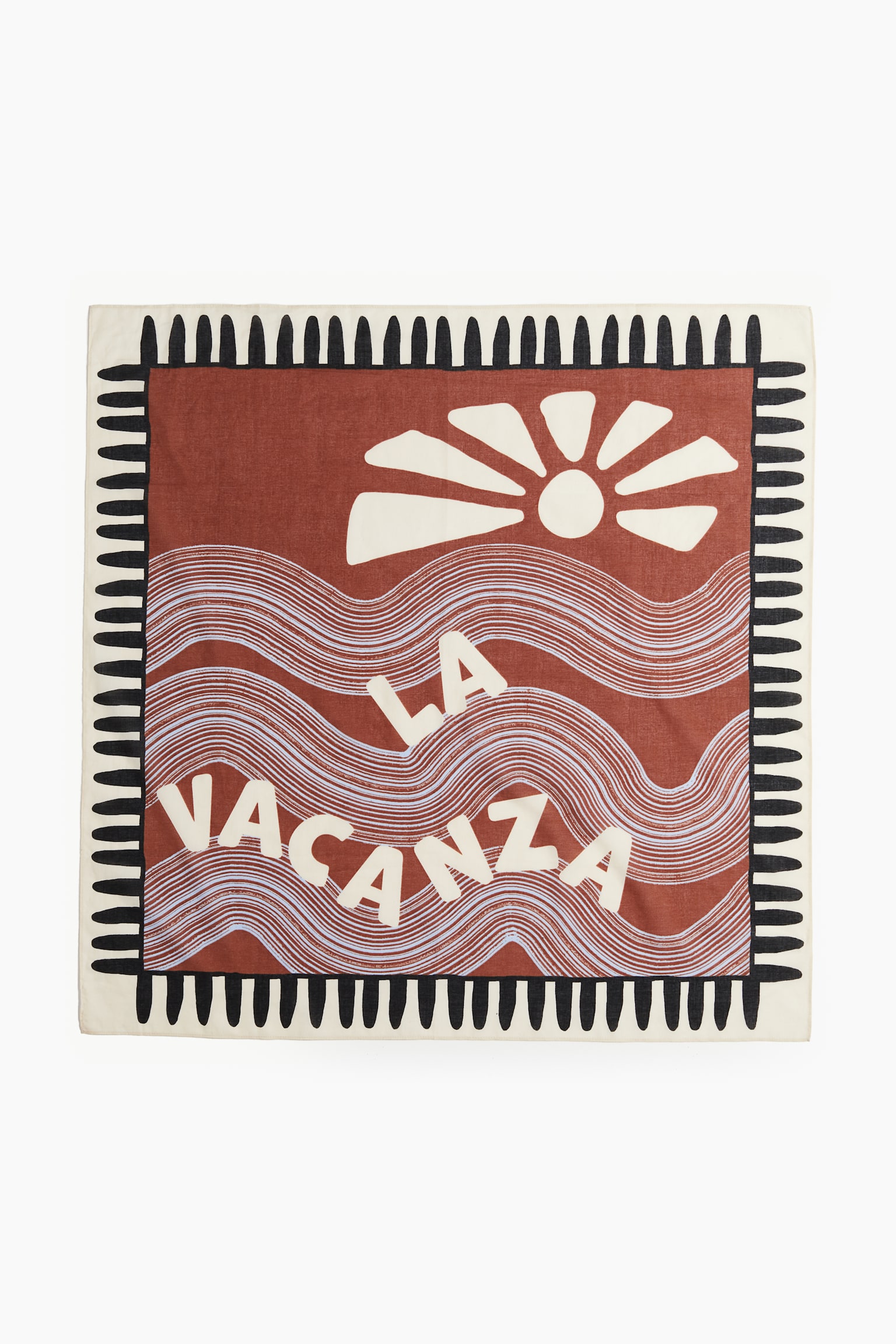 Print Cotton Scarf - Brown/La Vacanza - 1