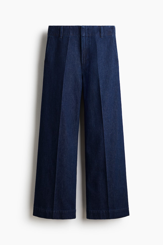 Wide High Jeans - Dark denim blue/White/Denim blue/Dark denim blue - 1