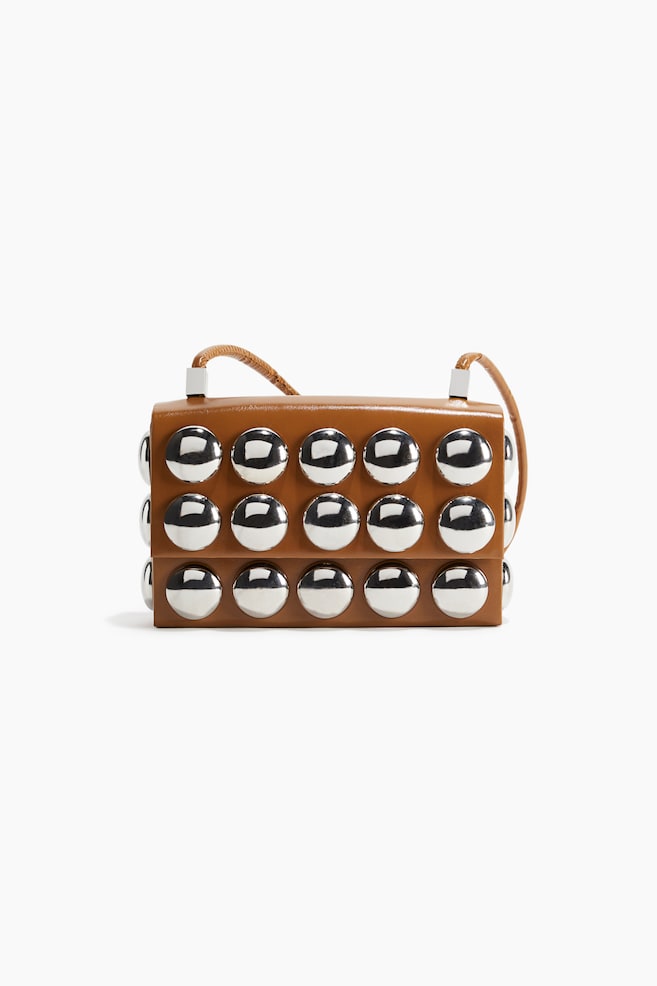 Bolso portamóvil con remaches - Marrón claro - 1