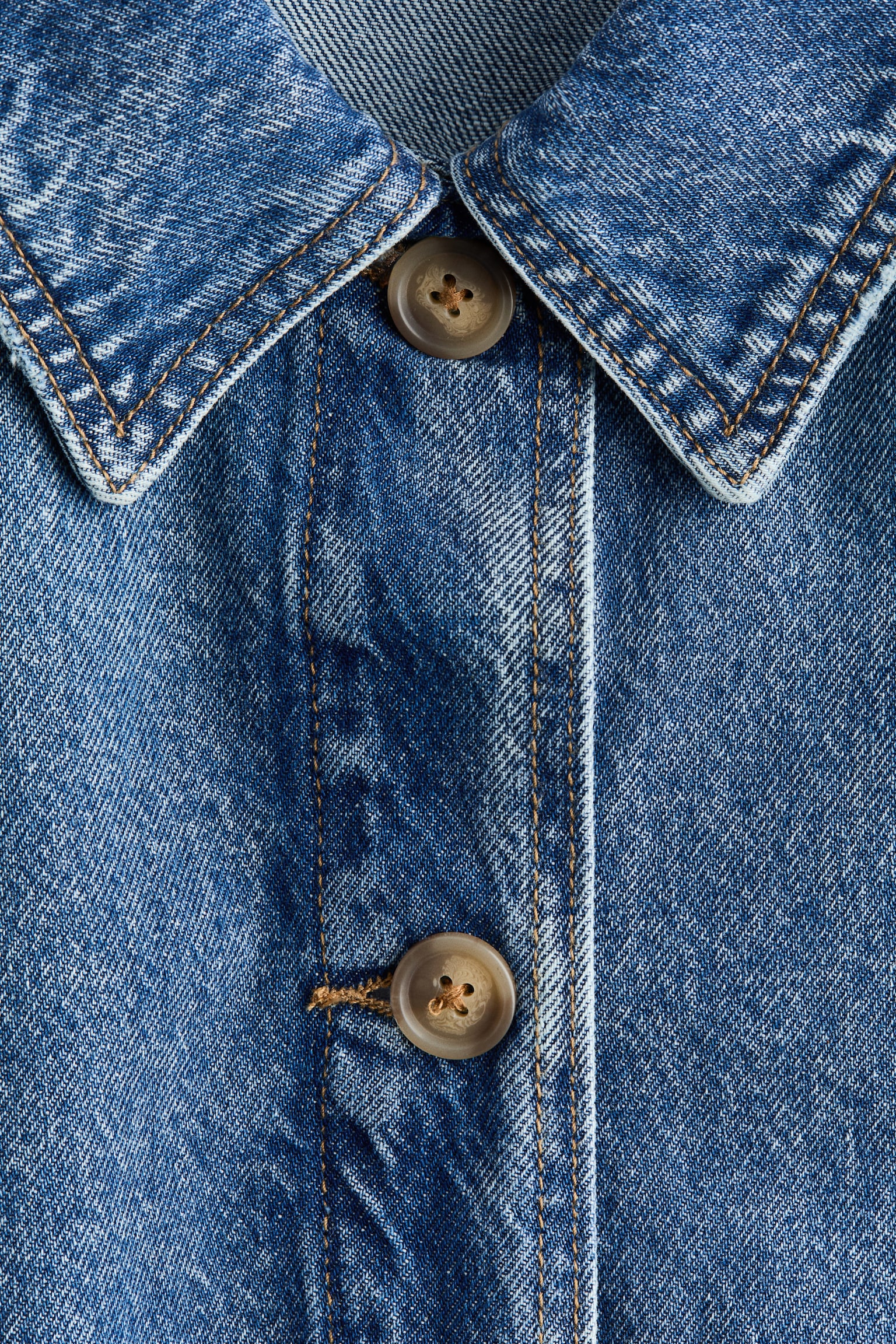 Denim shacket - Denim blue/Light denim blue/Dark denim blue - 3