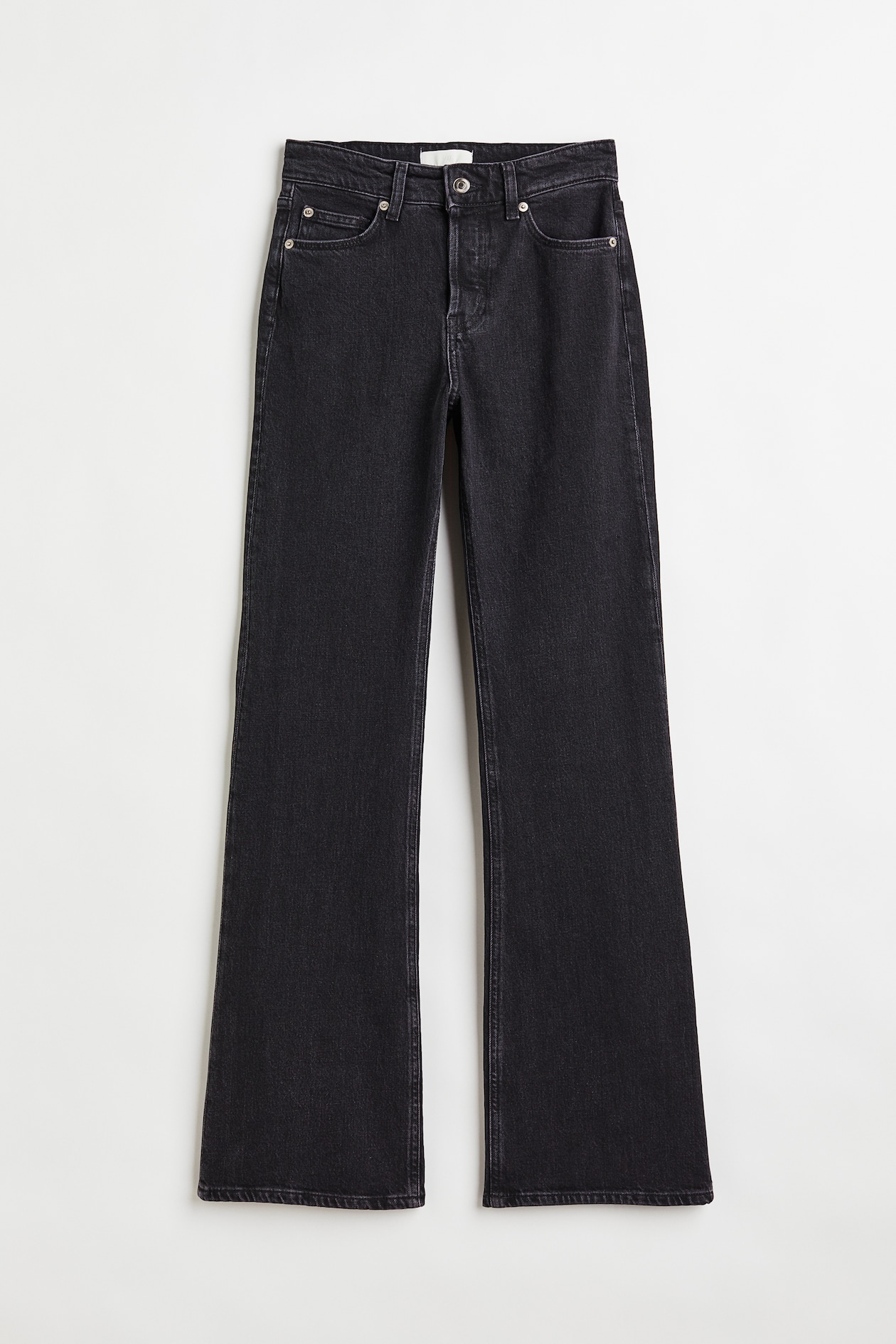 Flare High Jeans - Low waist - Long - Dark gray - Ladies | H&M US