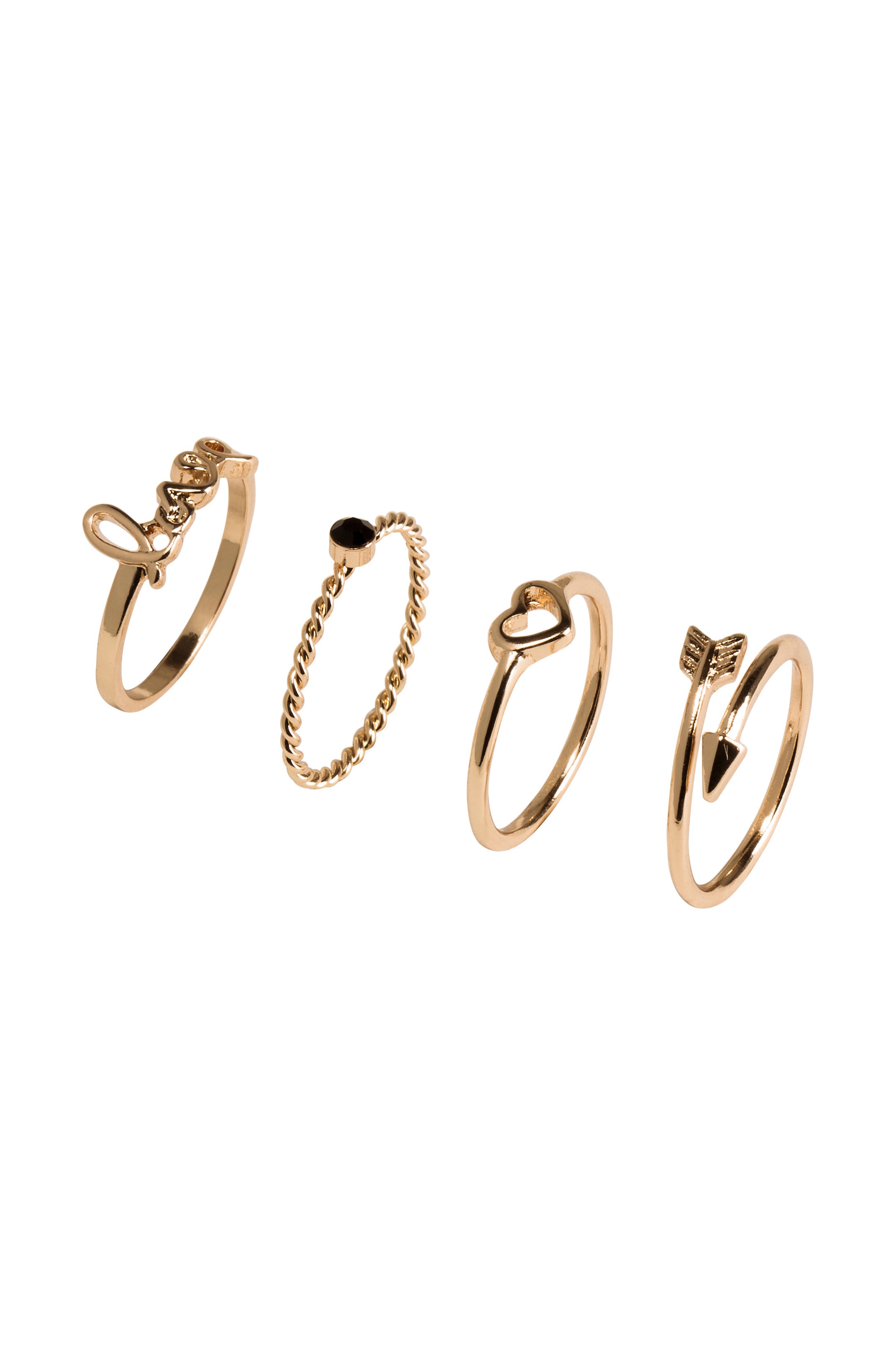 Ver imagem maior: Anéis, pack de 4 - Dourado - SENHORA | H&M PT 1