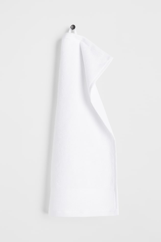 Bawełniany ręcznik frotte dla gości - Biały/Czarny - 1