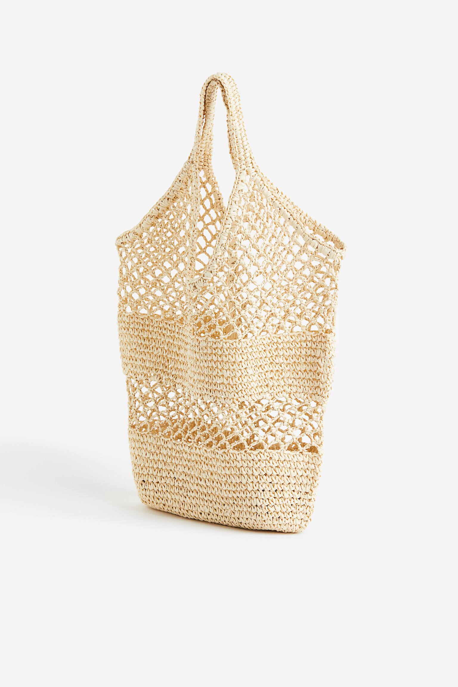 Crochet-look shopper - Light beige - 3