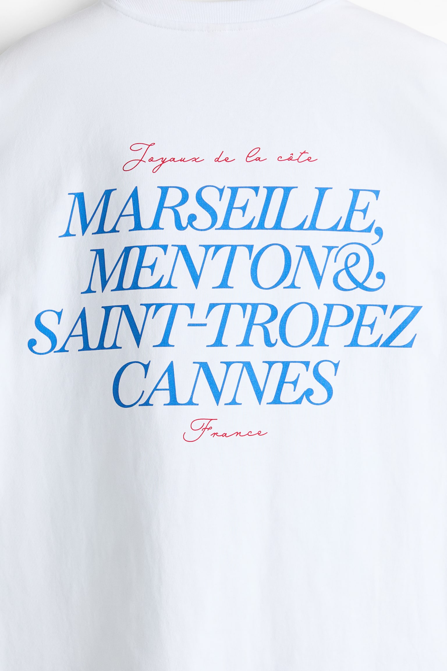 Oversized print-motif T-shirt - White/Marseille - 7