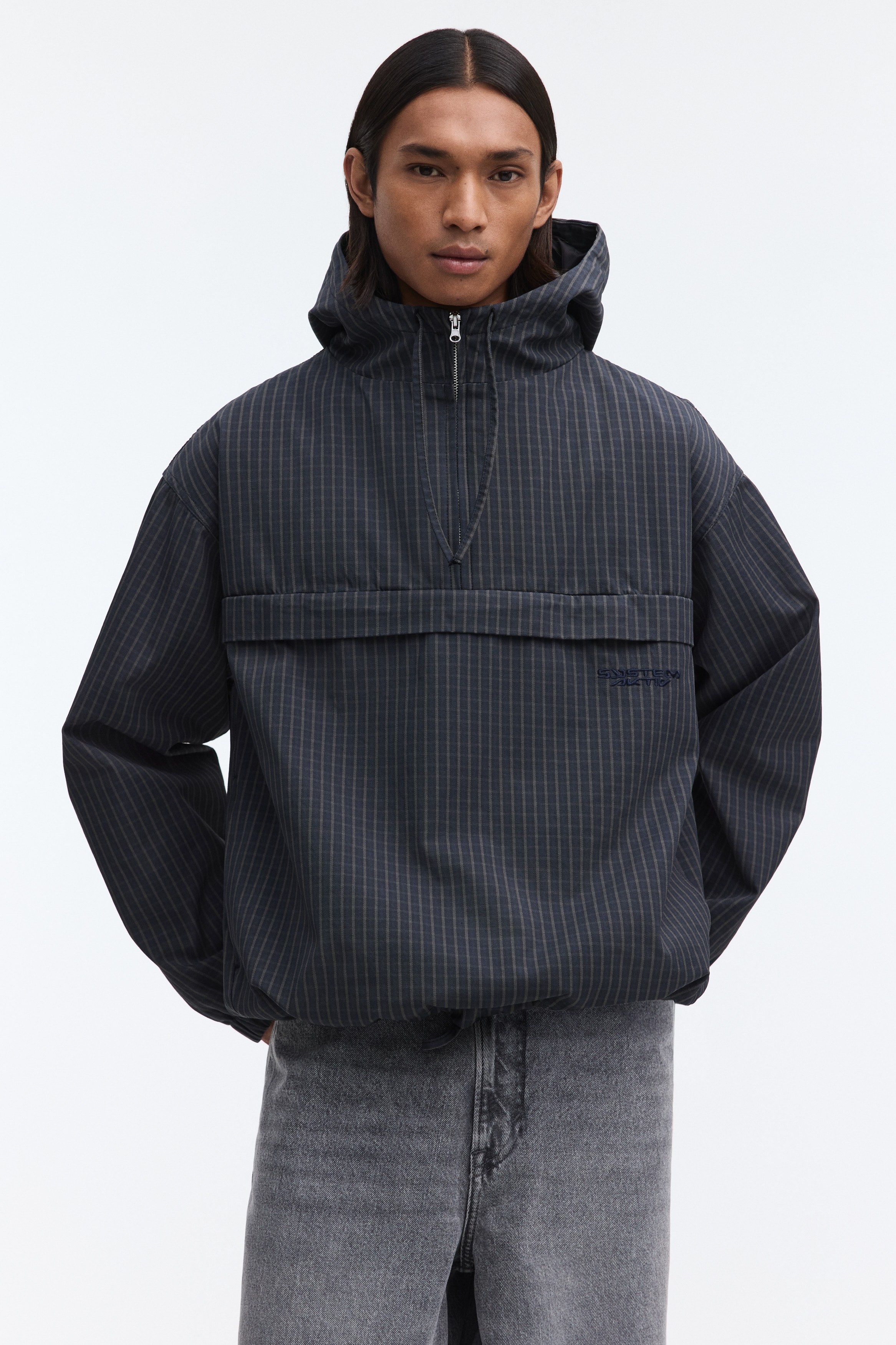 Anorak - Nero/Verde kaki/quadri