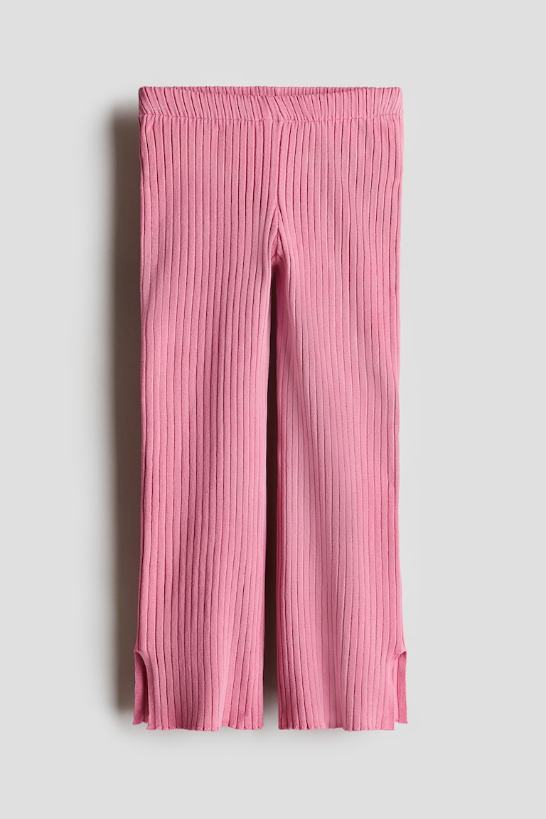 Zvonaste pantalone od rebrastog pletiva