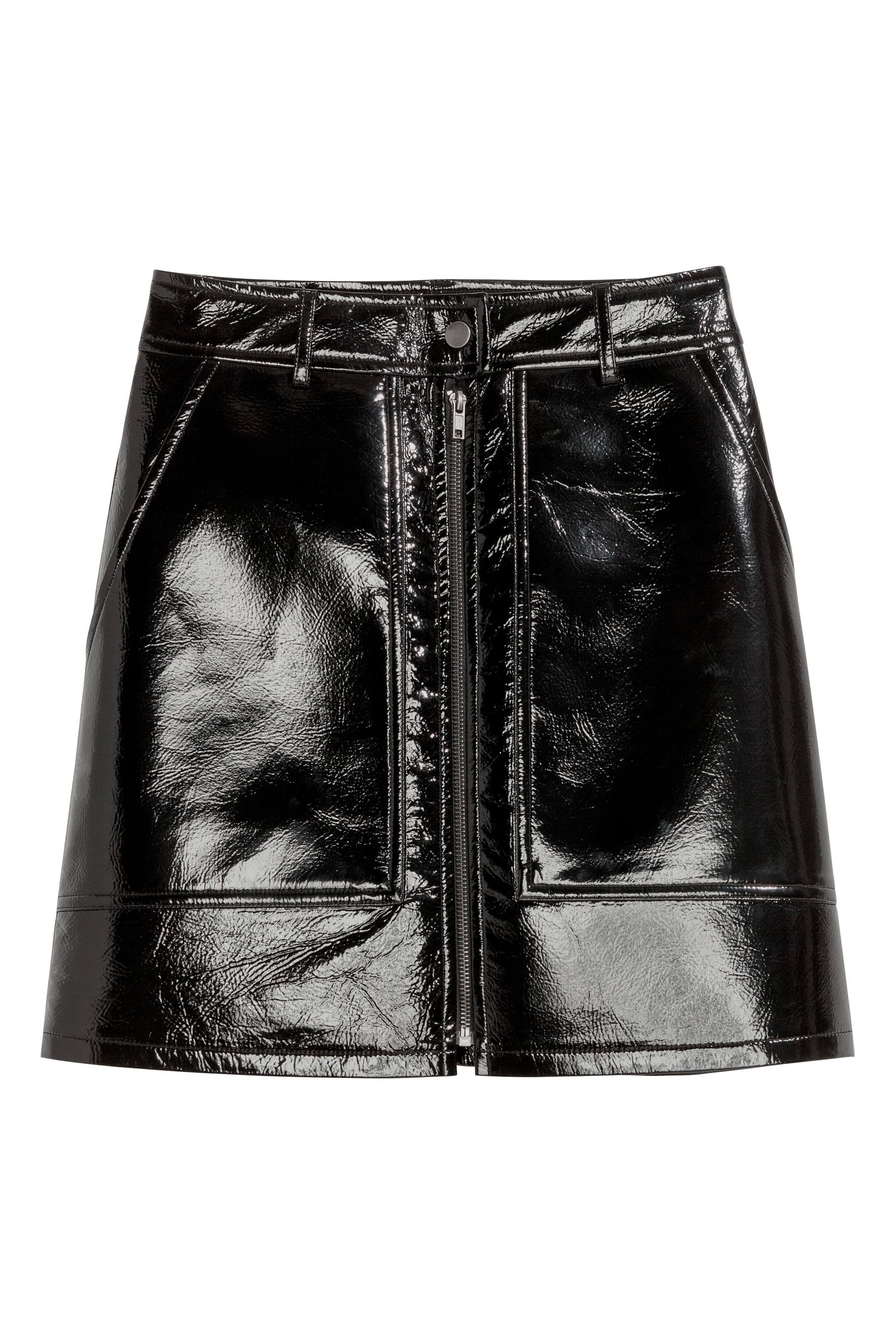 View larger image: Patent skirt - Black - Ladies | H&M GB 1