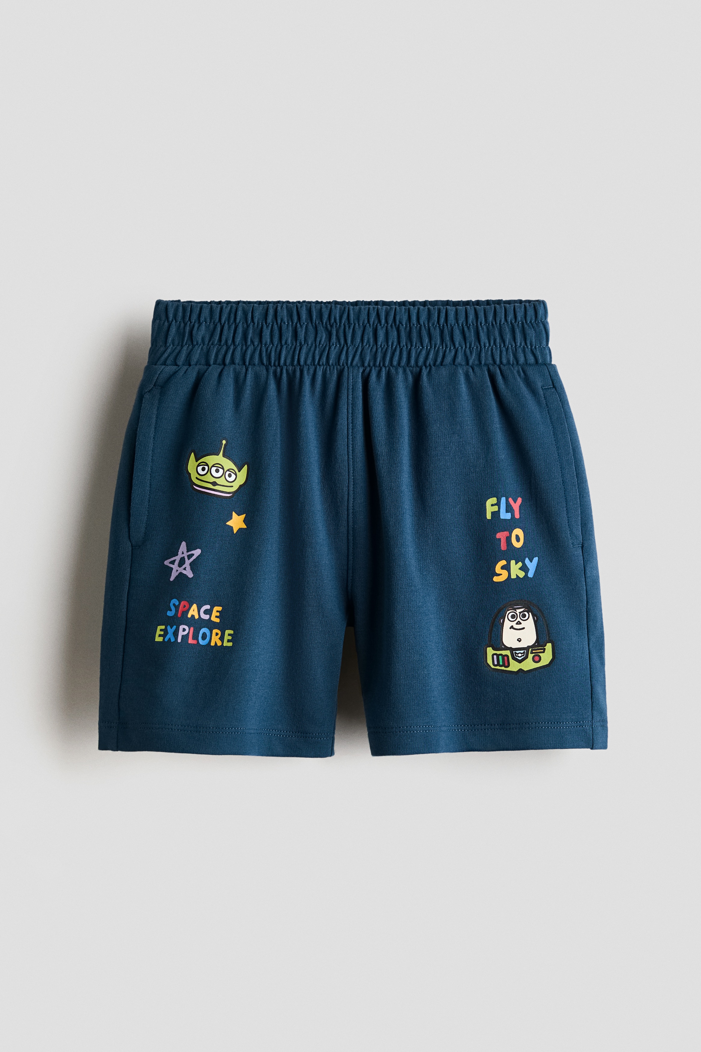 Sweatshorts with Printed Motif - Dark blue/Toy Story/Black/Toy Story/Black/Mickey Mouse/Light beige/Toy Story/Gray/Mickey Mouse