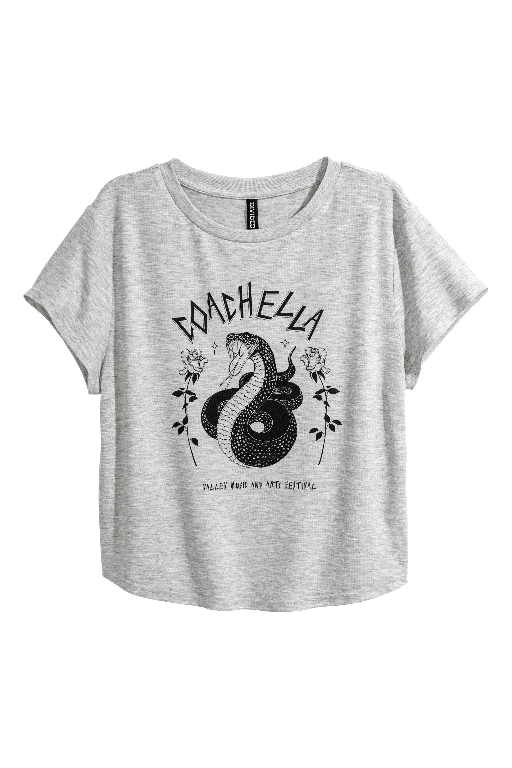 Agrandir l'image: T-shirt avec motif - Gris chiné - FEMME | H&M FR 1