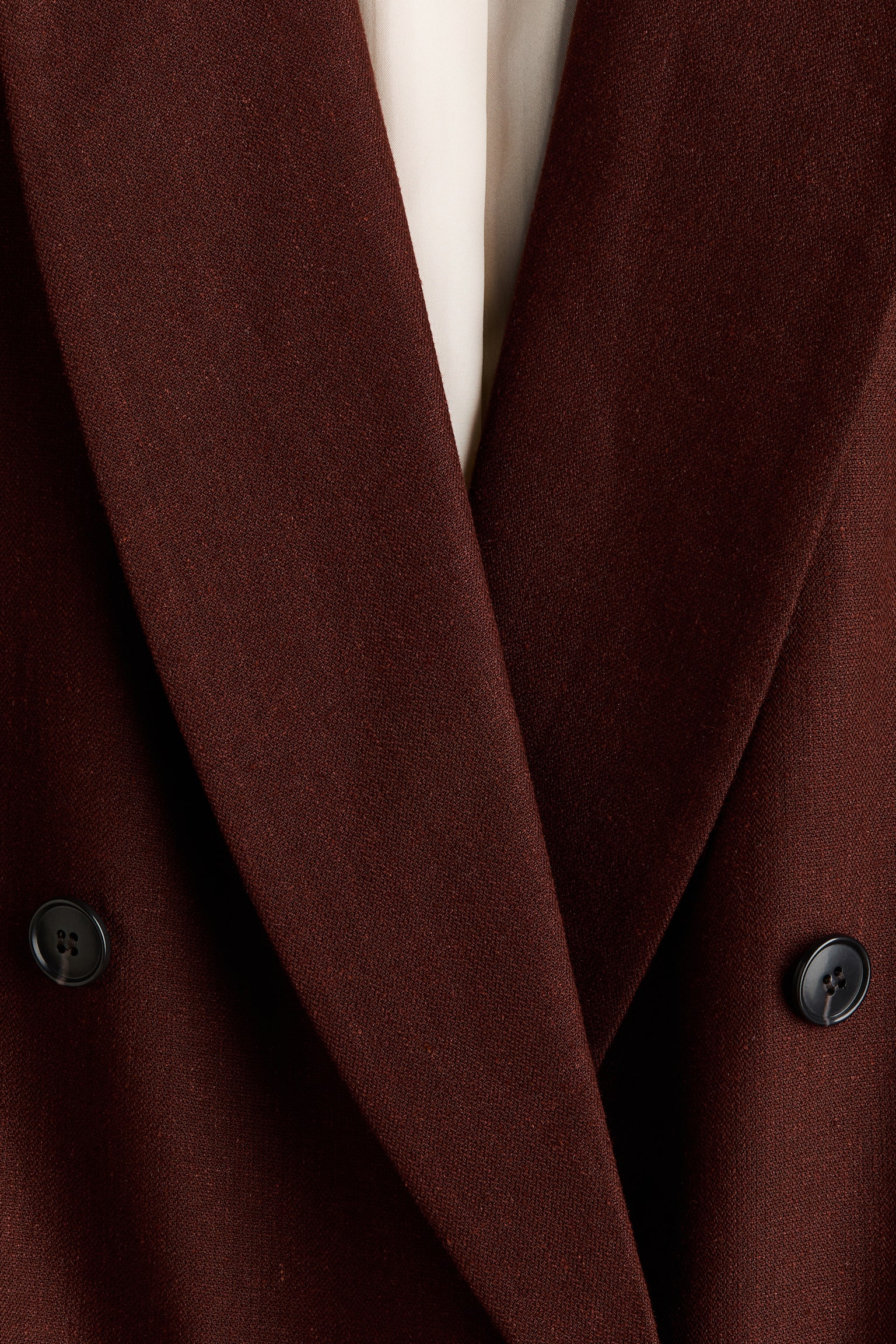 בלייזר מתערובת פשתן - חום חלודה כהה - 2