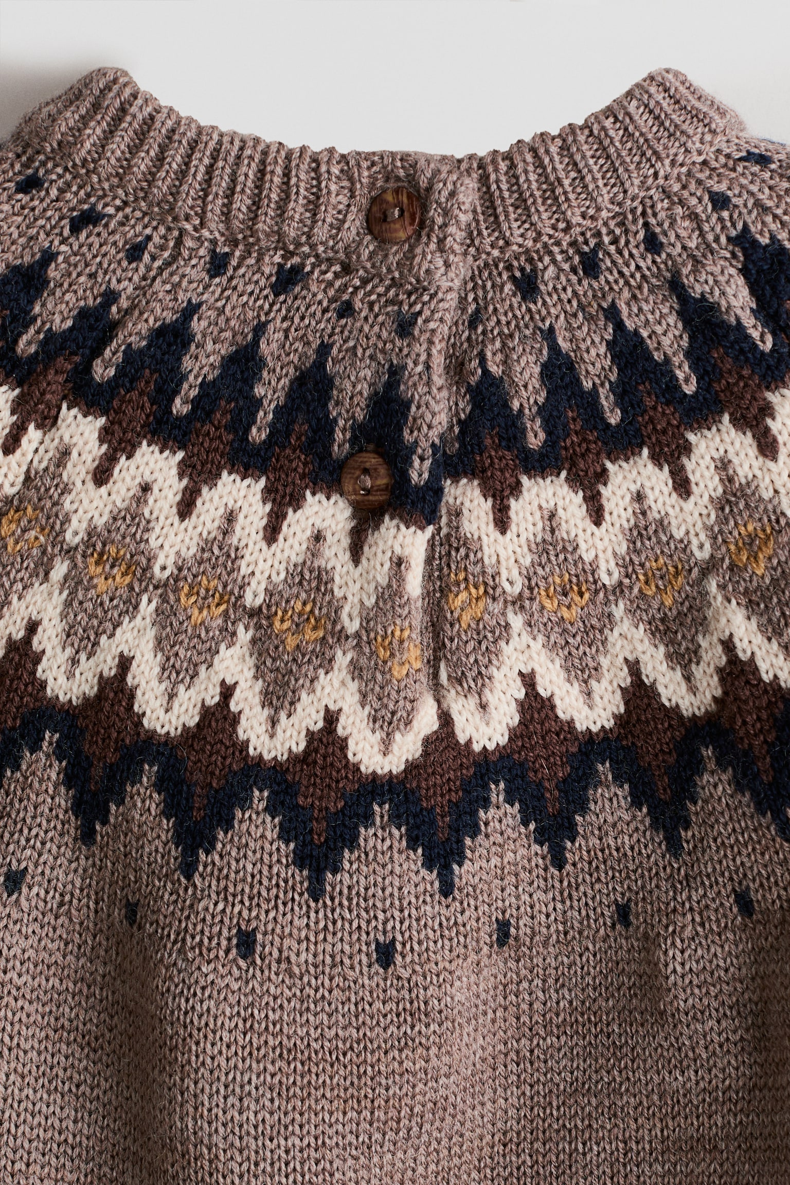 Детский свитер H&M Jacquard-Knit, цвет: Тёмный бежевый — фото 5