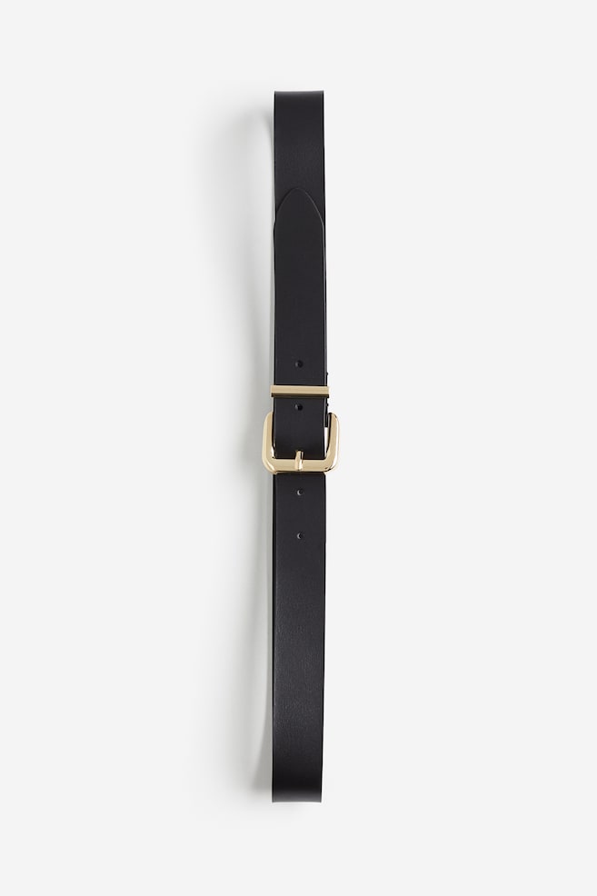 Leather belt - Black/Brown - 2