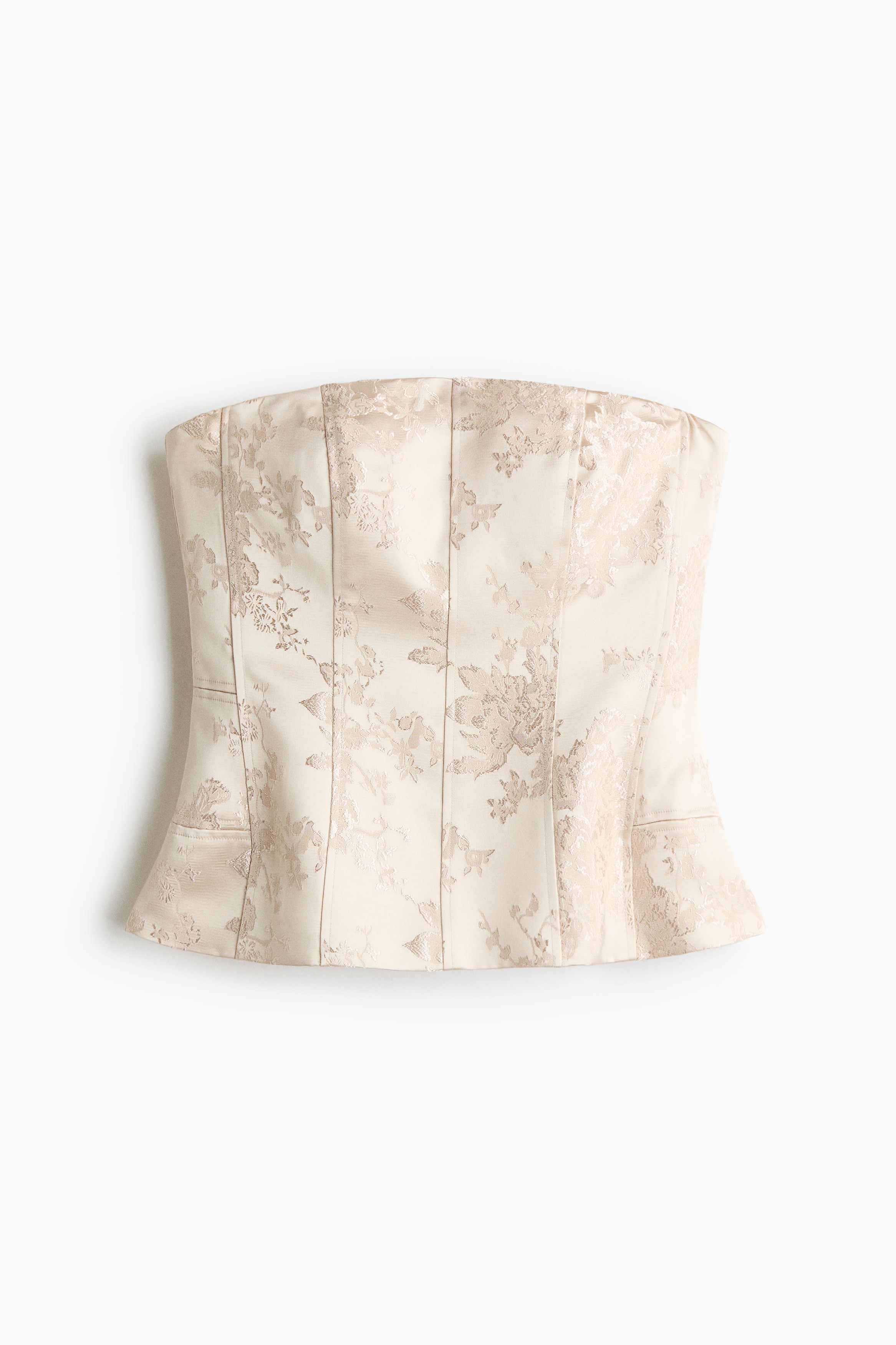Jacquard-weave bandeau top