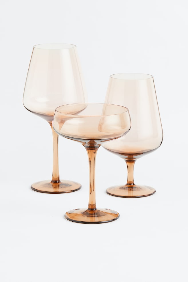 Champagneglas - Ravfarvet - 2