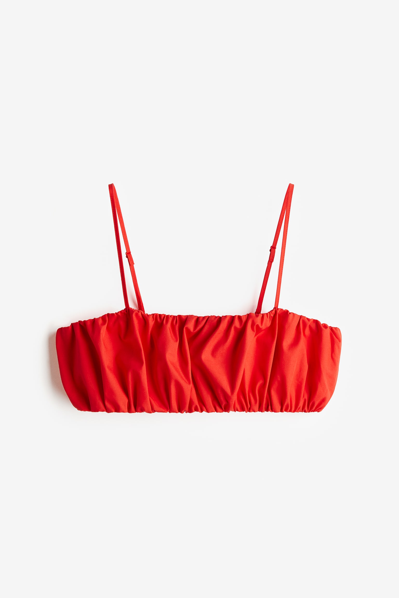 Poplin Bralette Top - Red/Black - 2