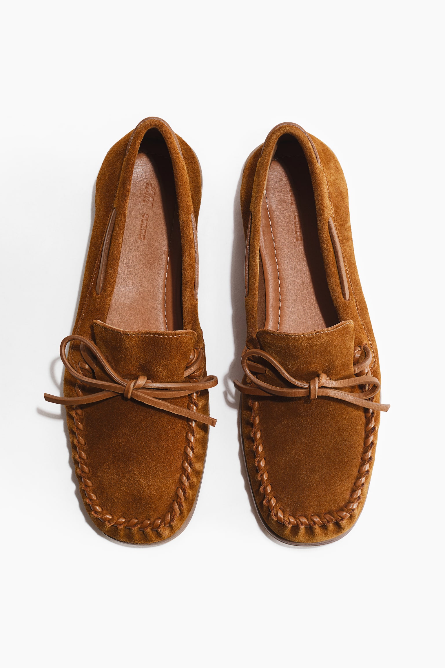 Split suede loafers - Light brown - 3