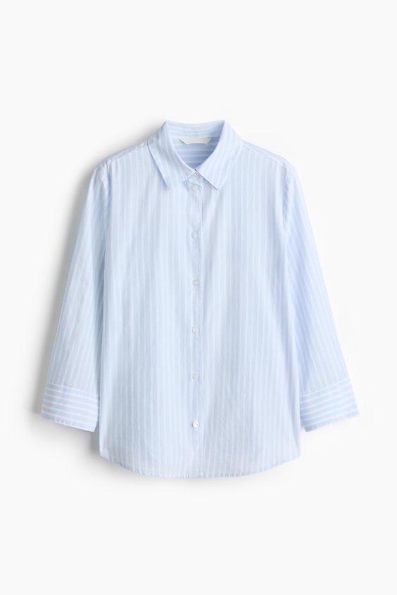 Женские рубашки H&M Cotton Poplin Shirt