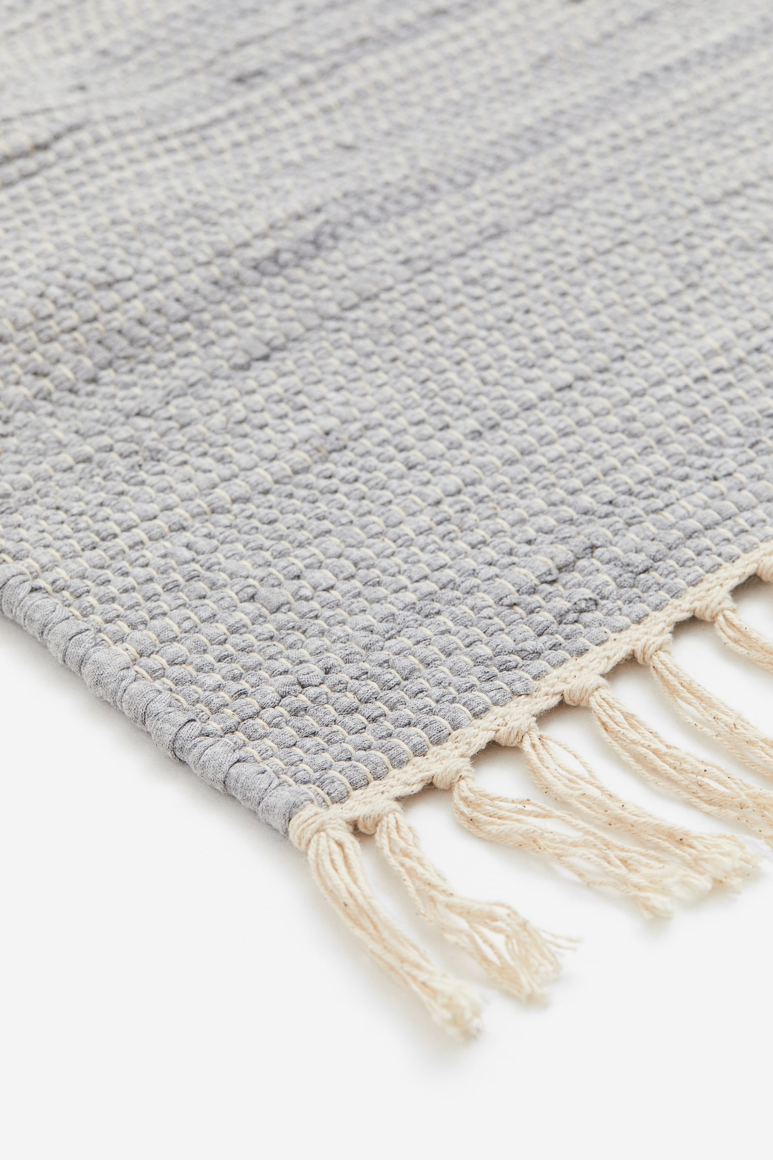 Cotton rag rug - Light grey - 4