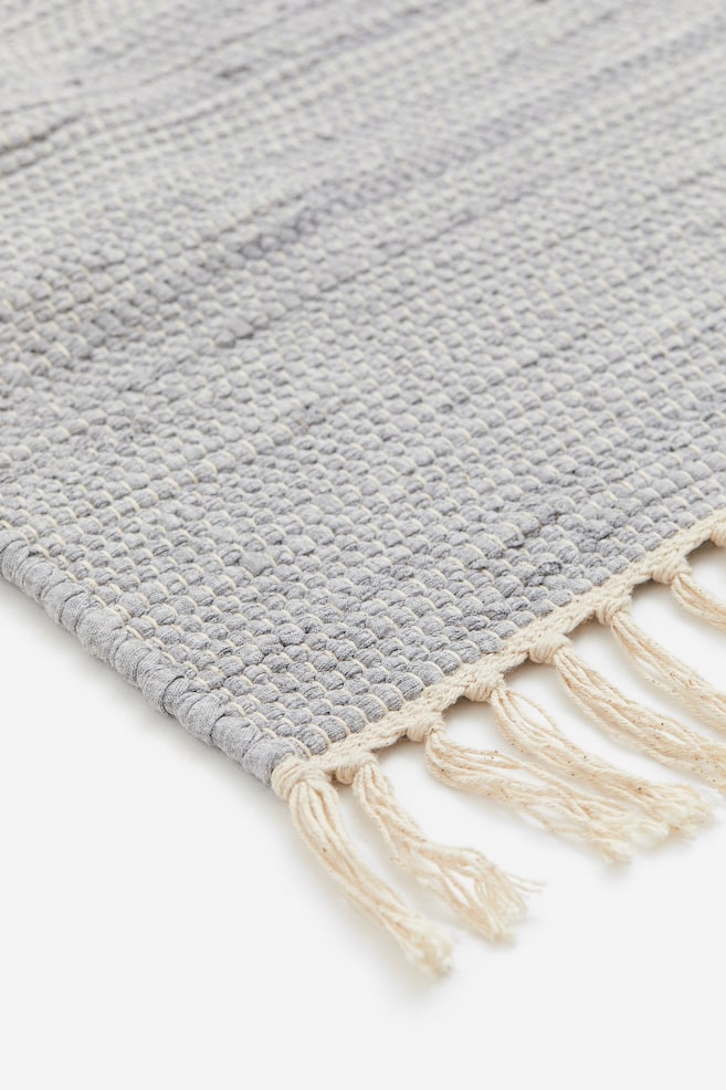 Cotton rag rug - Light grey/Natural white/Grey - 4
