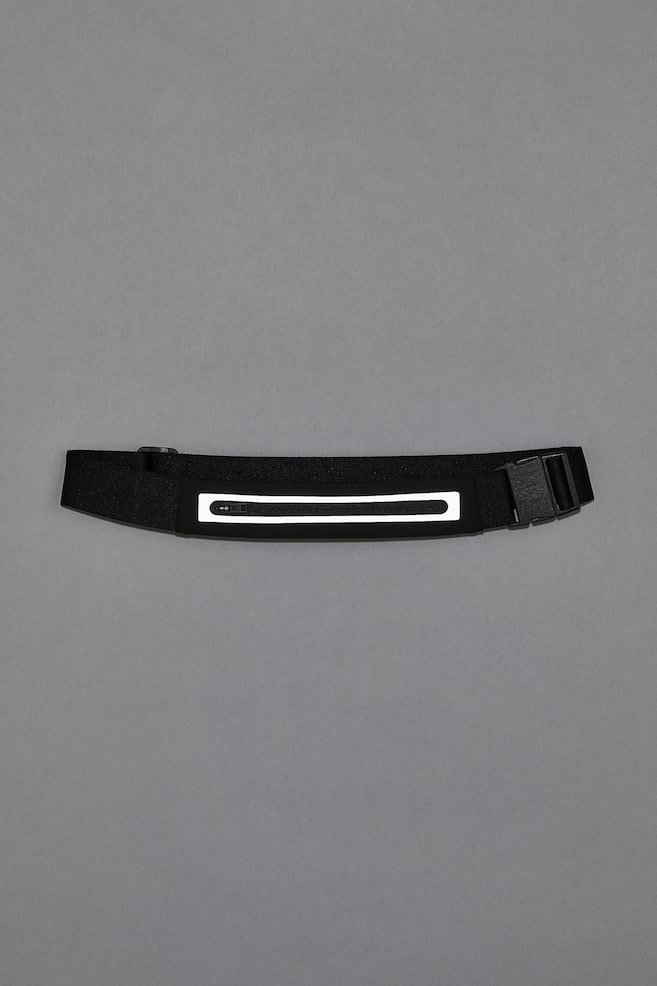 Reflective running waist bag - Black - 1