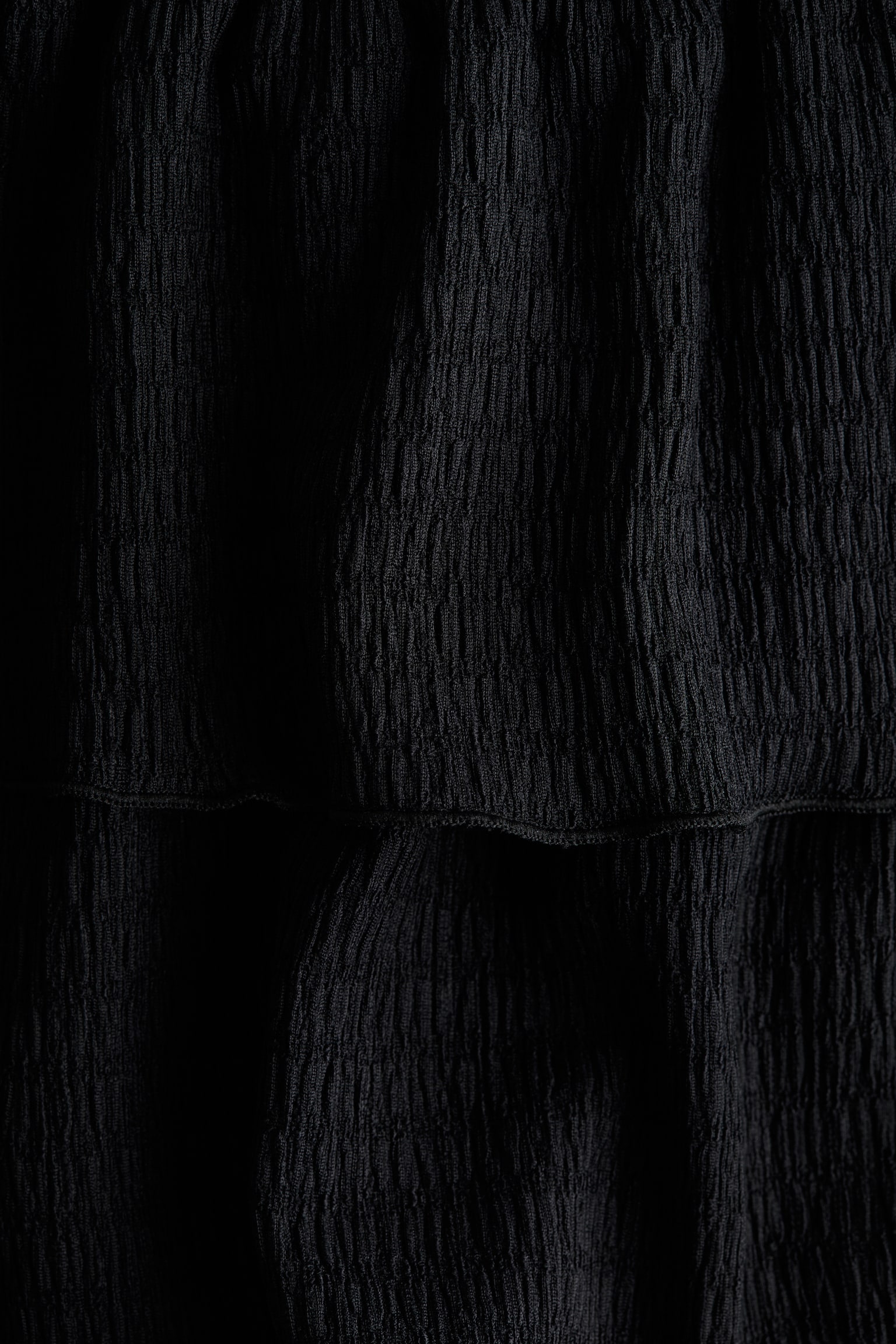 Спідниця з оборками й окантовкою піко - Чорний - 2