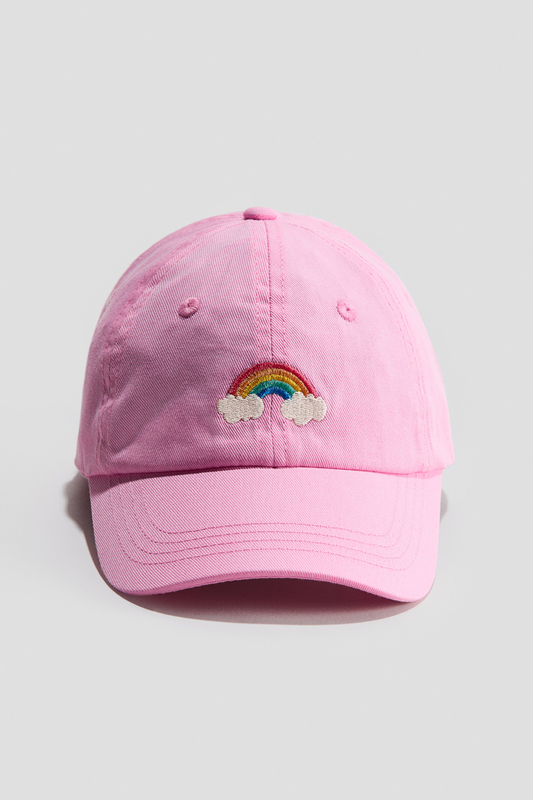 View larger image: Embroidery-detail cap - Pink/Rainbow - Kids | H&M 1