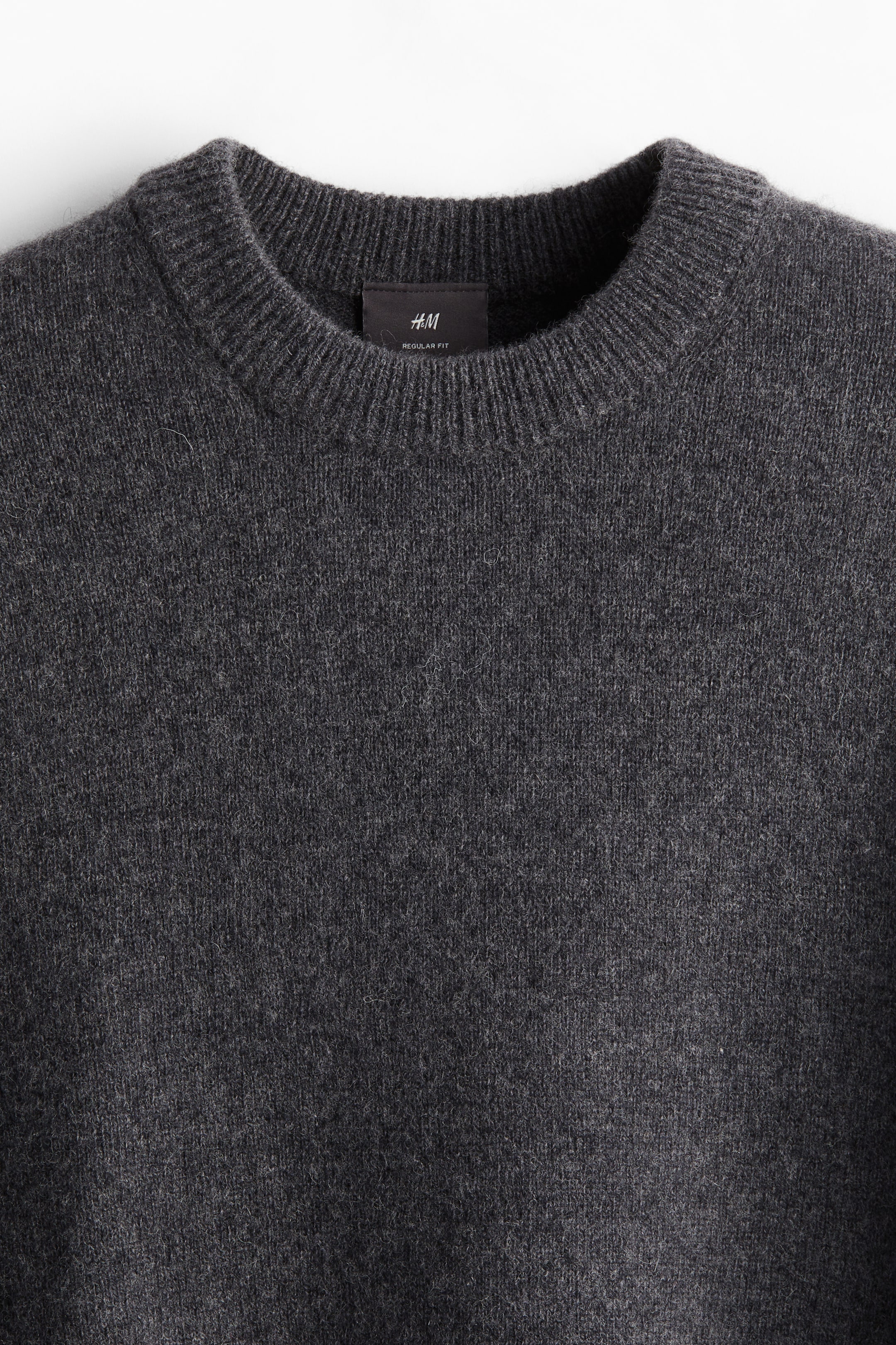 Regular Fit Wool jumper - Dark grey - Men | H&M GB 8