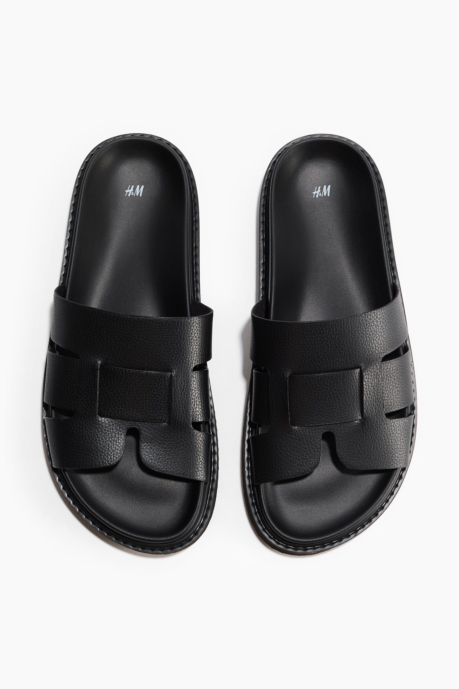 Slide sandals - Black/Dark brown