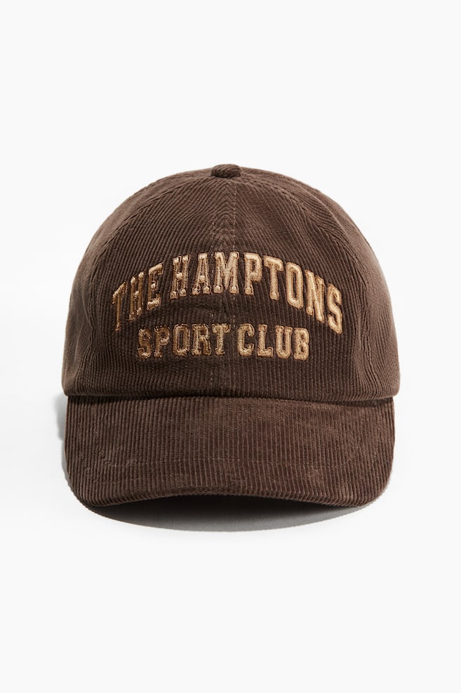 Casquette en velours côtelé - Brun foncé/The Hamptons/Marine/San Francisco/Gris/Beige/Greenwich/Bleu foncé/Chicago/Rouge/Greenwich - 1