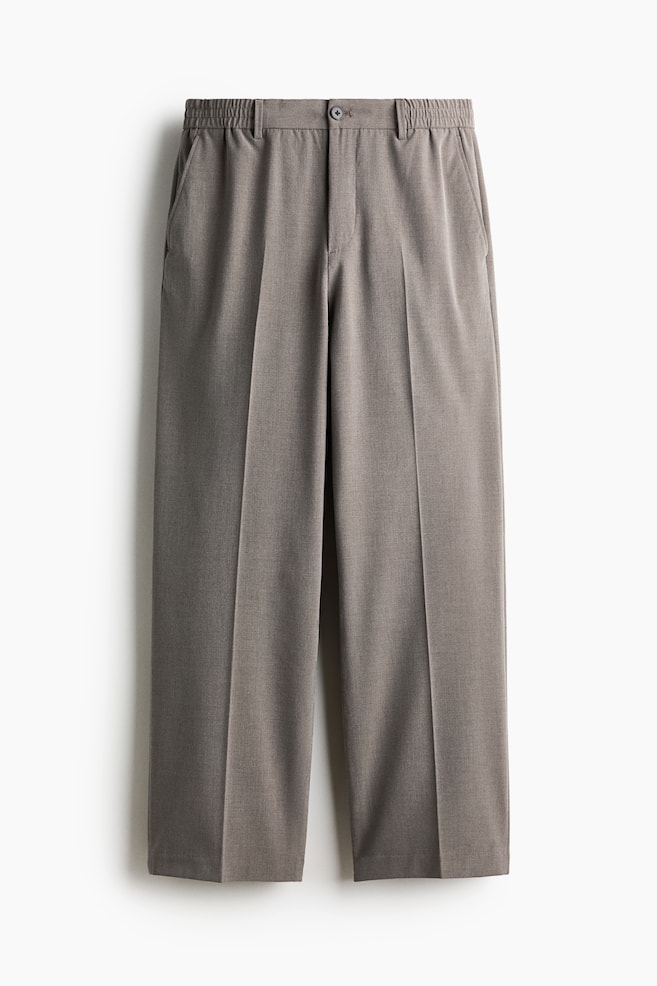 Relaxed Fit Trousers - Dark greige/Dark brown/Black - 1