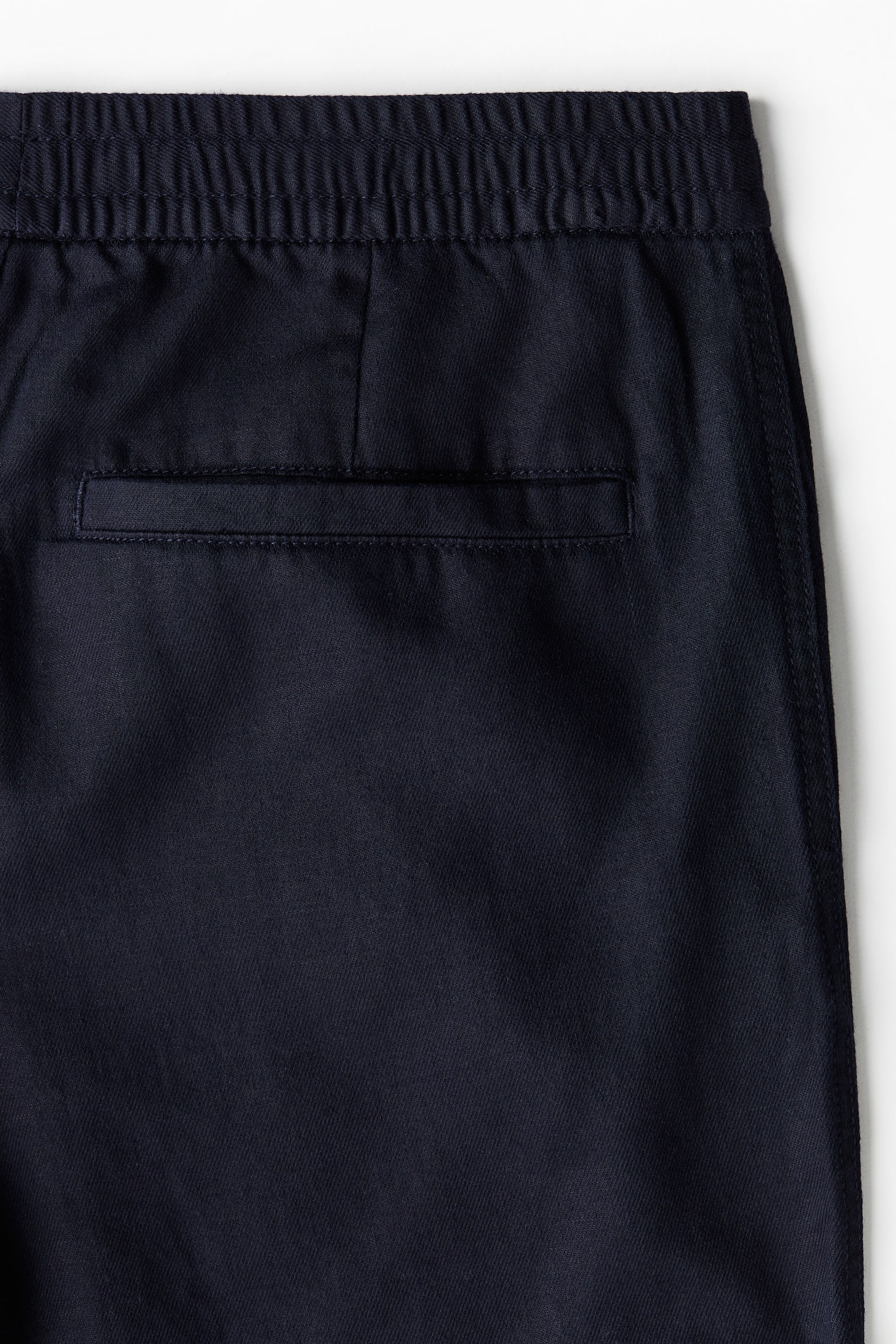 Relaxed Fit Linen-blend shorts - Navy blue/Dark grey/Cream - 8