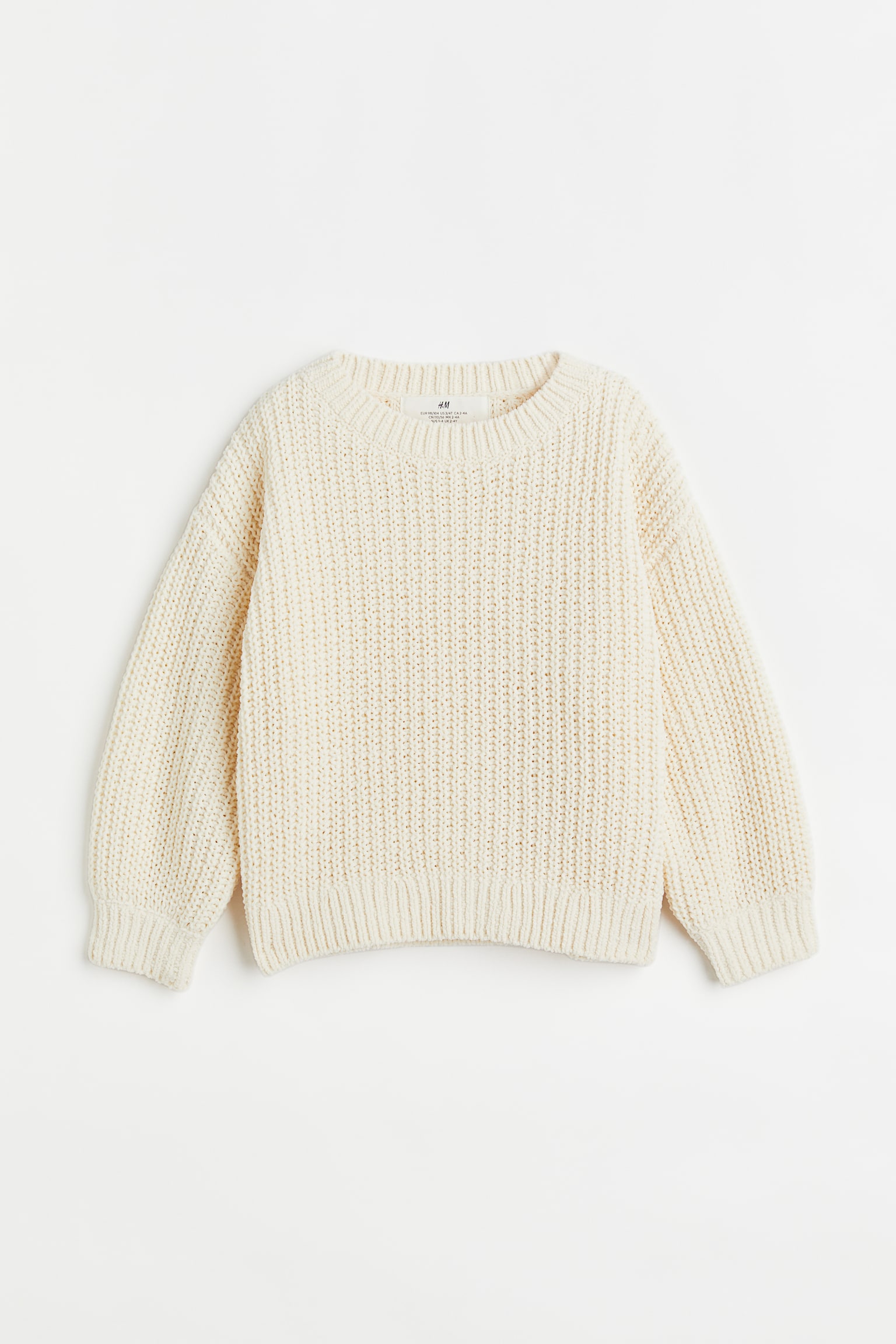 Knitted chenille jumper - Light beige/Light pink/Beige/Pale yellow/Khaki green - 1