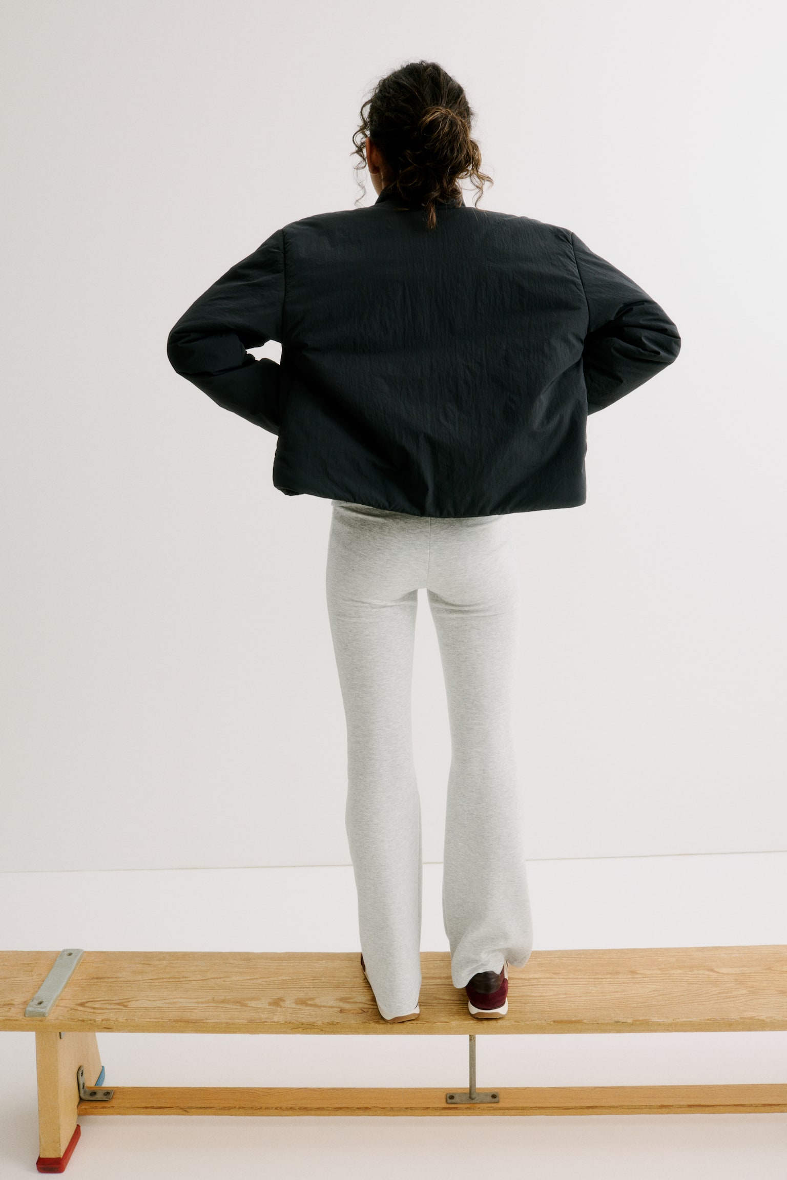 Water-repellent padded sports jacket - Black/Light pink - 7