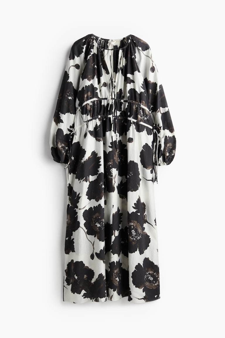 h&m black and white maxi dress RARE Johanna Ortiz x H&M Wrap Dress SOLD OUT Black White Orchid Floral szXS  NWT